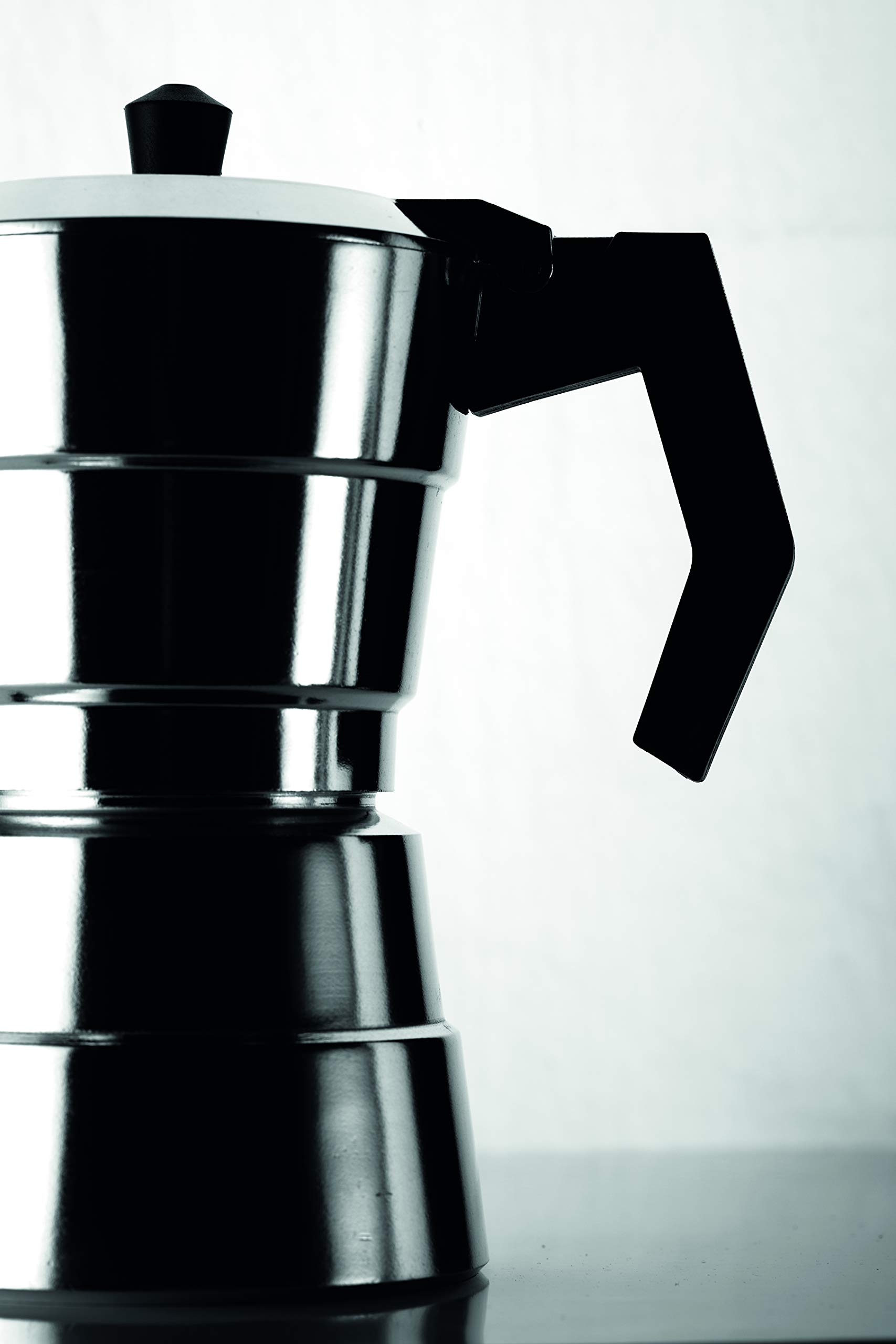 Moneta Buongiorno 3-Cup Aluminum Coffee Maker - Compact Stovetop Espresso Maker for Home, Office & Camping - Perfect for Italian-Style Coffee Lovers