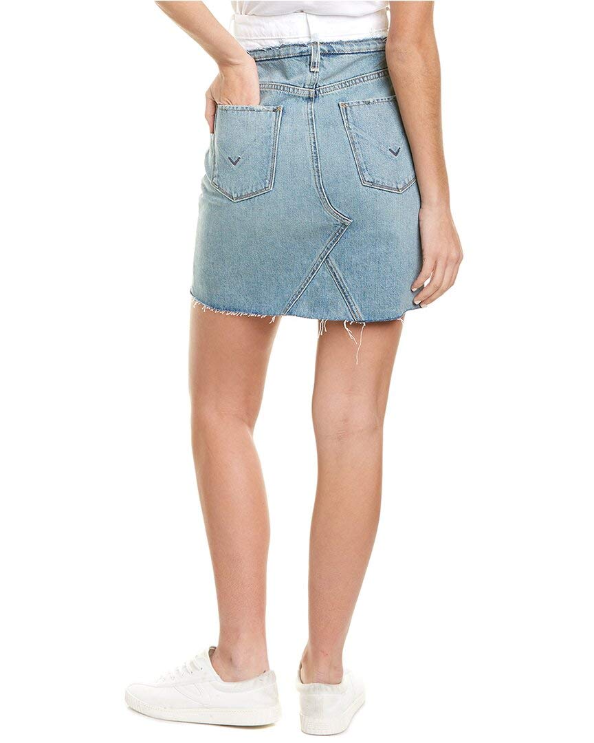 HUDSON Women's Lulu 5 Pocket Denim Skirt - High Waisted Stretch Denim Skirt for Women, Vintage Blue Jeans Skirt with Pockets, Casual A-Line Denim Skirt for Everyday Wear, Date Night & Outfits