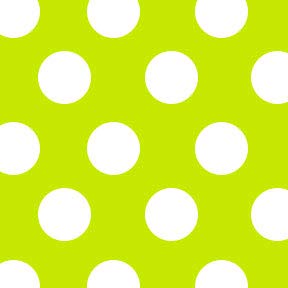 Lime Green with White Dots