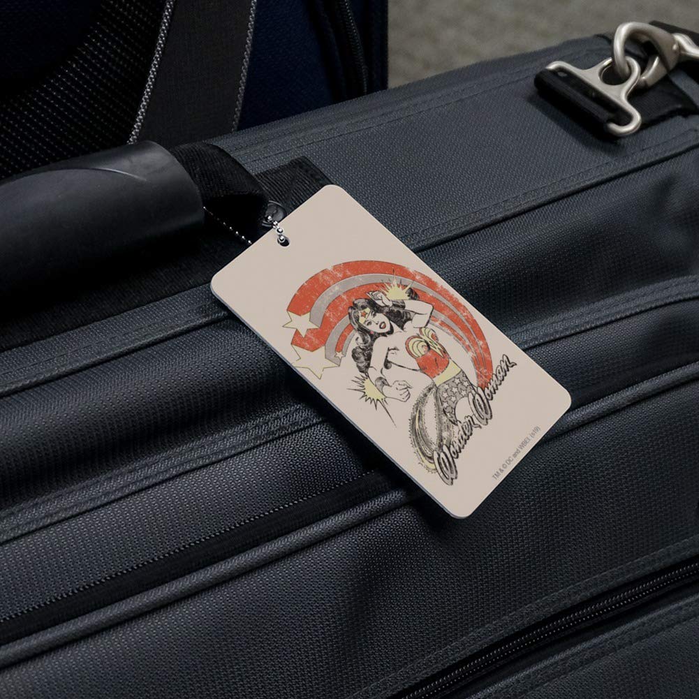 Wonder Woman Bracelets Luggage Tag - Durable Suitcase ID Tag for Carry-On Bags - Perfect for Travel, Cosplay & Superhero Fans