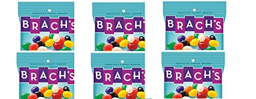 Brach's Classic Jelly Beans Candy - Assorted Fruit Flavors - 5.5 oz Bag (Pack of 6) - Perfect for Easter Baskets, Party Favors & Office Snacks