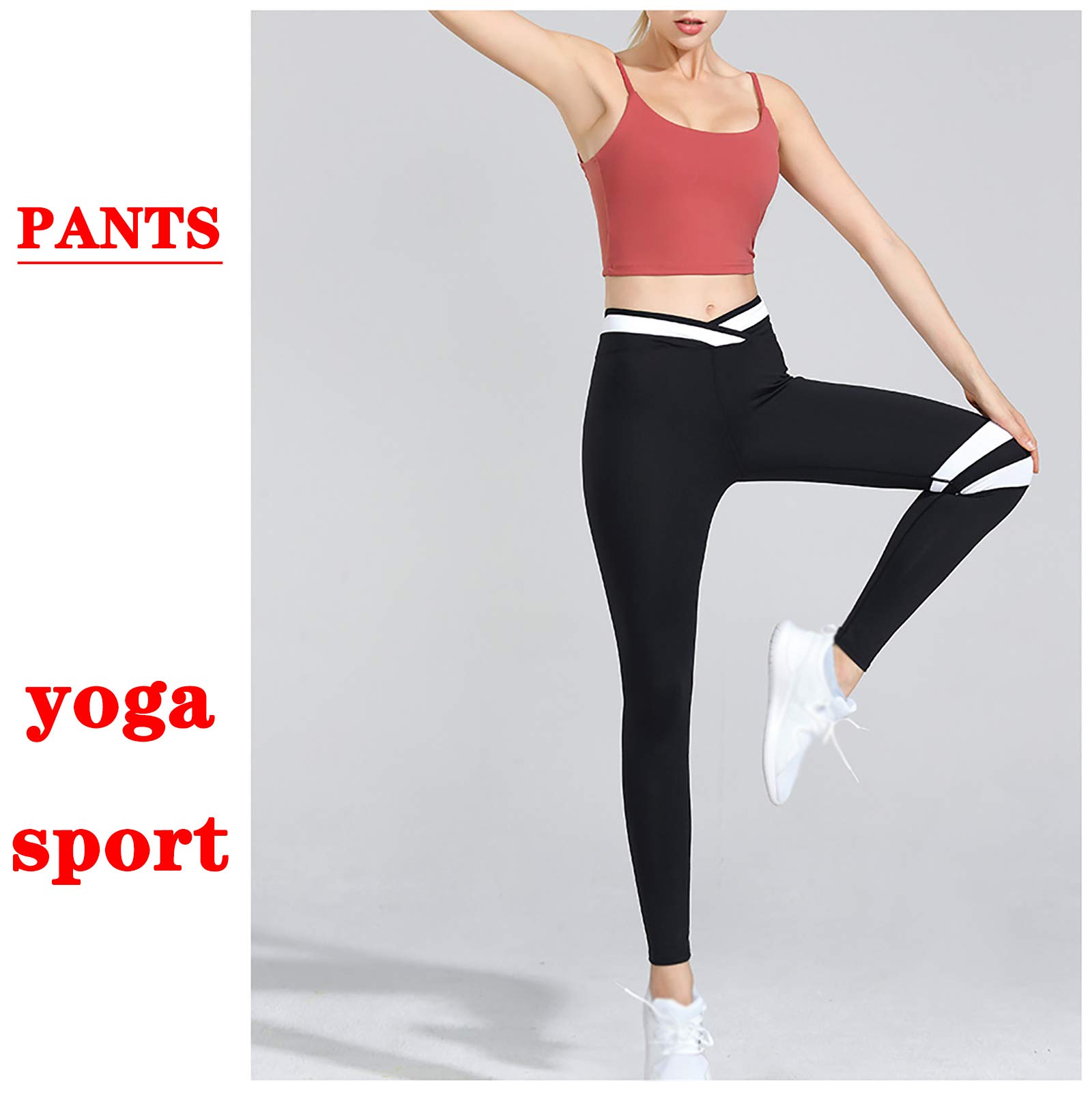 High Waist Seamless Yoga Pants for Women - Gym & Running Tights (S-XL) Black - Perfect for Workouts & Lounge