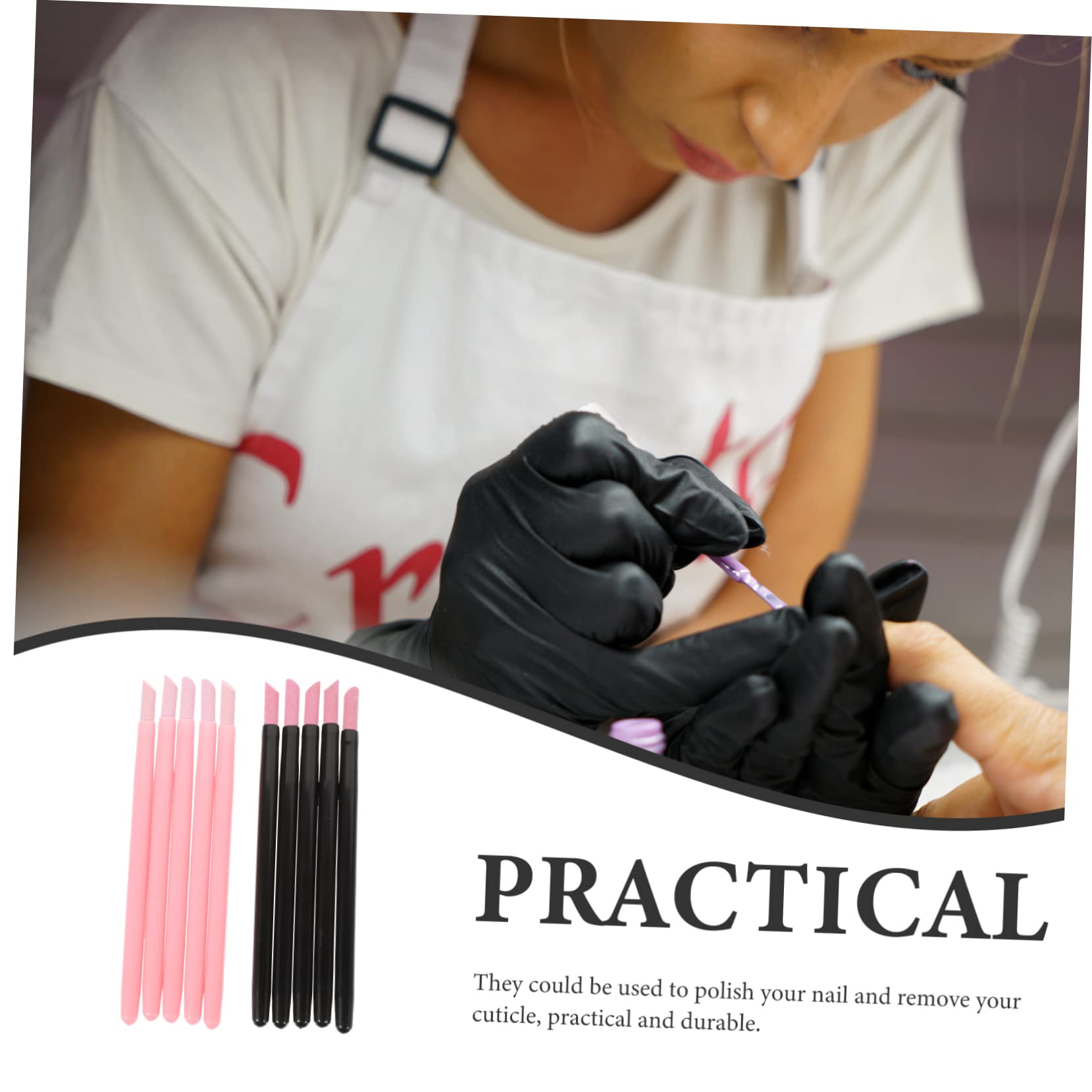 Minkissy 2 Pack Multifunctional Nail Beauty Pen - Nail Grinding, Polishing & Care Tool for Manicure & Pedicure | Perfect for Home Nail Salon, Professional Use & DIY Nail Art