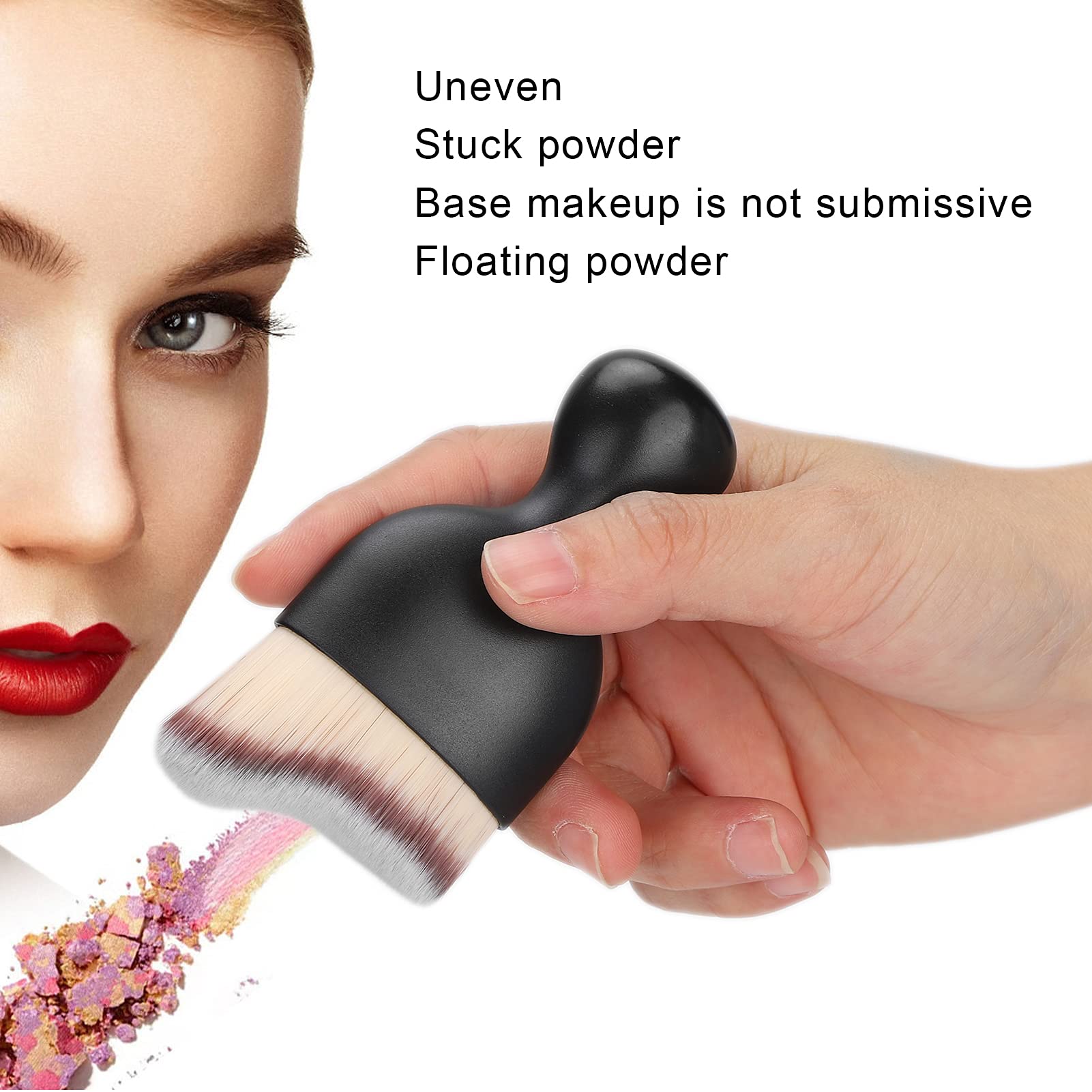 Eco-Friendly Powder & Liquid Foundation Makeup Brush - Soft Bristles for Flawless Base Makeup (Grey) | Perfect for Everyday Makeup & Professional Beauty Routines