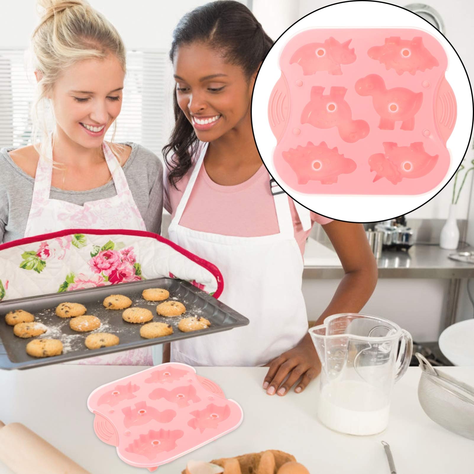 **Hemoton Silicone Cake Molds for Baking - DIY Fondant, Cookie, Biscuit, Gummy & Jelly Candy Molds - Reusable Non-Stick Dessert Molds for Rice Cakes, Ice Cubes & Kids' Treats - Perfect for Birthday Parties, Holiday Baking & Homemade Desserts**