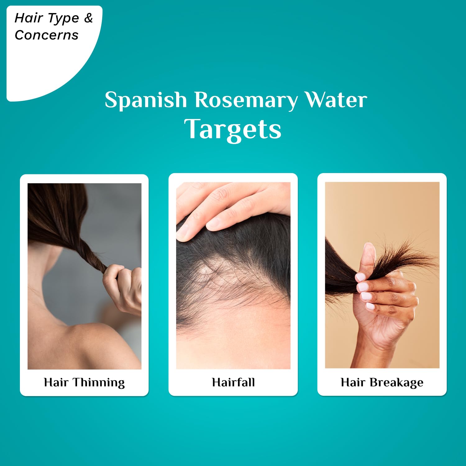 Pilgrim Spanish Rosemary Water Spray with Biotin for Hair Growth - 100ml Natural Hair Spray for Regrowth, Thicker & Stronger Hair - Sulfate & Paraben Free | Perfect for Daily Hair Care, Scalp Hydration & Styling