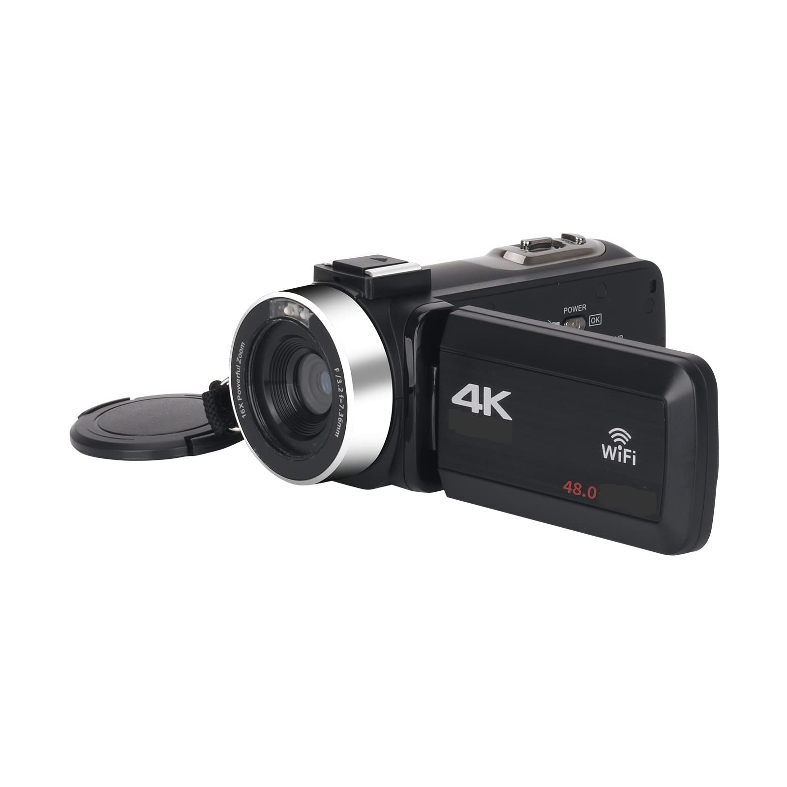 BODORME 4K Vlog Camera with 16X Zoom - Digital Camcorder for Live Streaming, YouTube Videos & Outdoor Photography (Includes 128GB SD Card, Blue) - Perfect for Travel Vlogging, Home Recording & Online Meetings