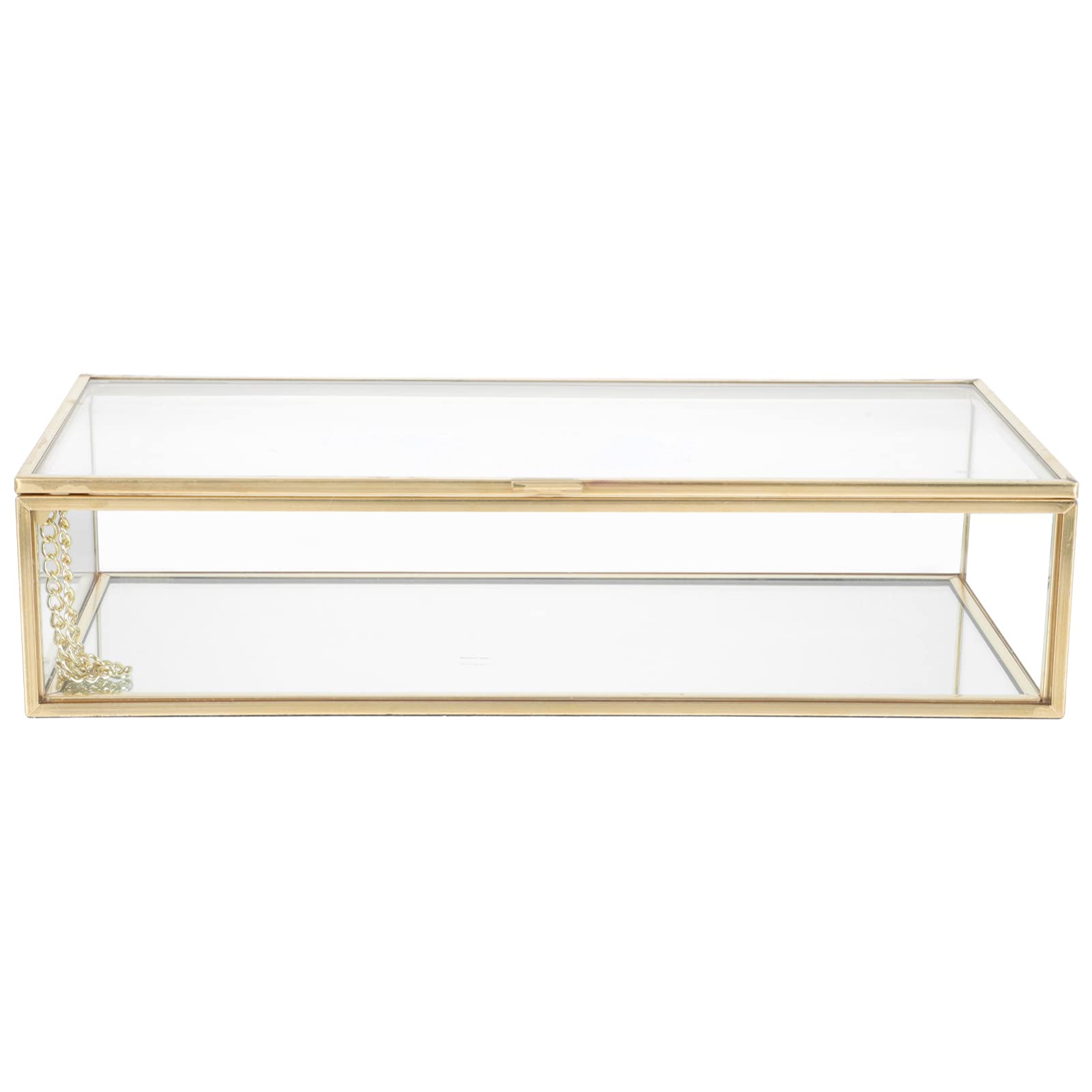Hemoton Clear Jewelry Box - 1PC Transparent Jewelry Organizer for Women - Desktop Storage Case for Earrings, Bracelets, Rings, Watches & Cosmetics - Perfect for Travel, Gifts & Vanity Organization