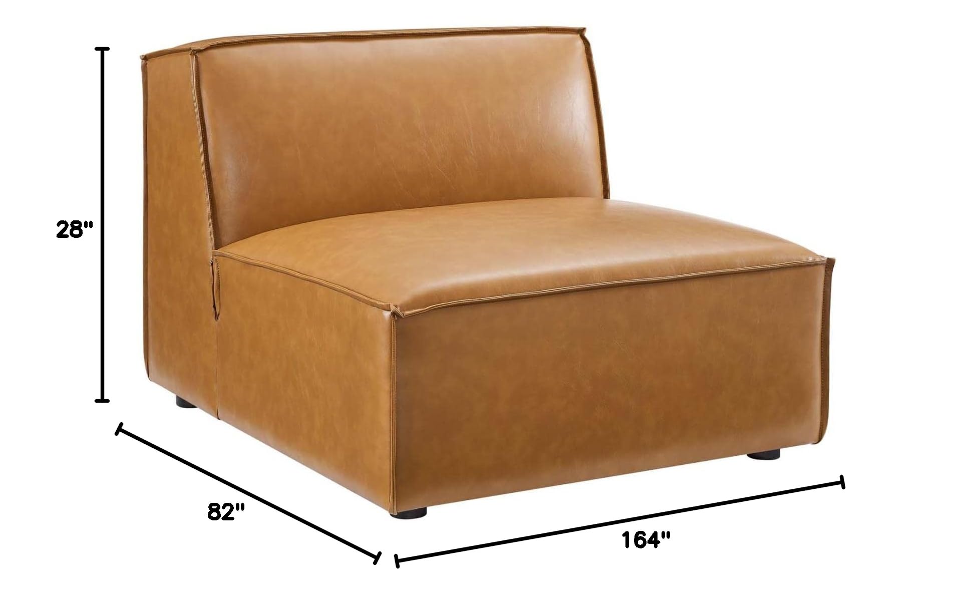 Modway Restore Vegan Leather Sectional Sofa - 82
