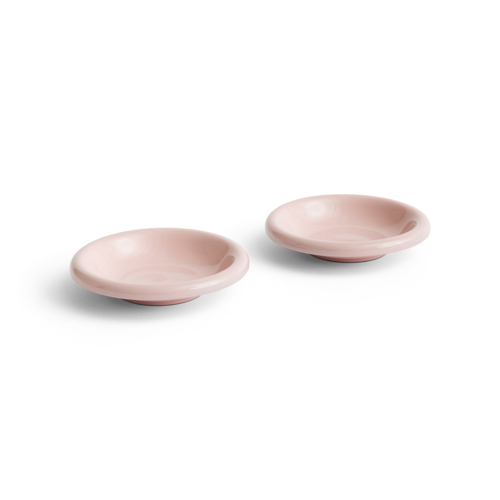 HAY Barro Bowl Set of 2 - 20cm Ceramic Serving Bowls in Pink | Perfect for Salads, Snacks & Home Decor