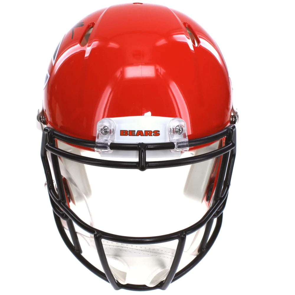 DJ Moore Autographed Chicago Bears Full-Size Orange Alternate Helmet with BAS COA - Perfect for NFL Fans, Collectors, and Sports Memorabilia Displays