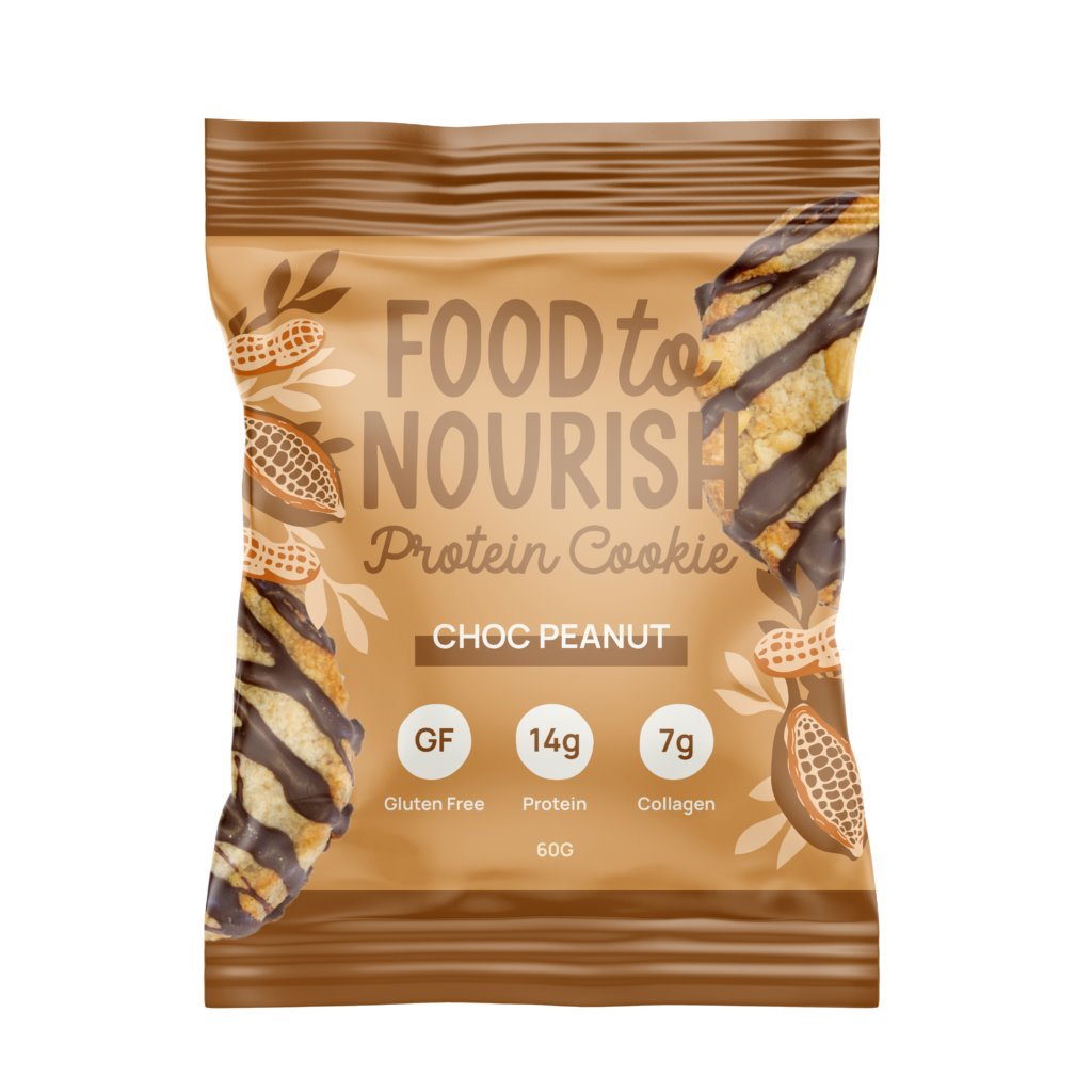 Food To Nourish Protein Cookie Chocolate Peanut Butter - High Protein Snack for Fitness, Weight Loss & On-the-Go Energy | Keto Friendly, Gluten Free Healthy Treat