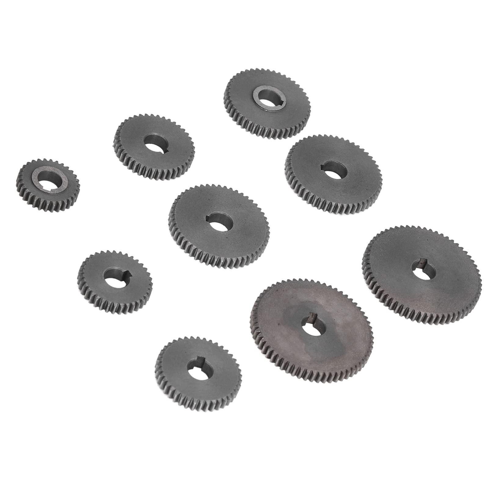 9Pcs Metal Gear Set for Mini Lathe Cutting Machine - High Precision Replacement Gears for DIY Projects, Model Building & Metalworking