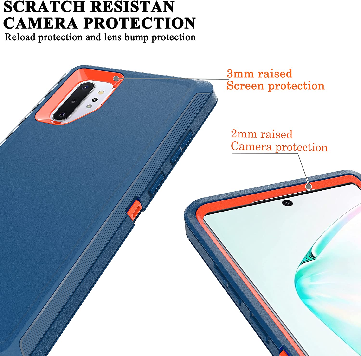Samsung Galaxy Note 10 Plus Heavy Duty Protective Case - Shockproof & Scratch Resistant Cover for Everyday Use, Travel, and Outdoor Activities
