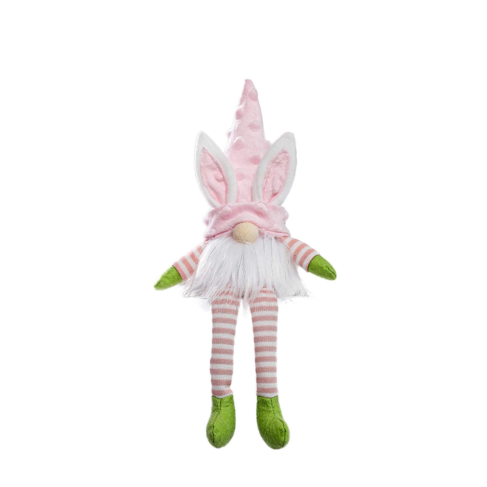 Easter Bunny Doll Decor - Handmade Faceless Rabbit with Warm LED Lights - Pink Home Ornament for Easter, Weddings & Parties (30x8cm) | Perfect for Table Centerpieces, Gift Baskets & Seasonal Displays