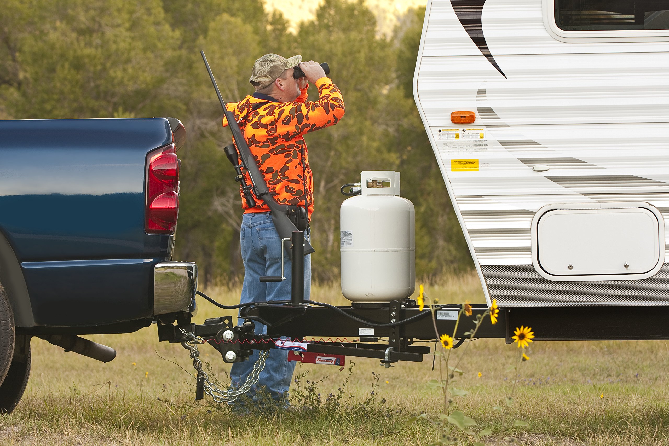 Fastway FLIP 88-00-6500 Trailer Tongue Automatic Fold-Up Jack Foot Plate - Compatible with 2 1/4