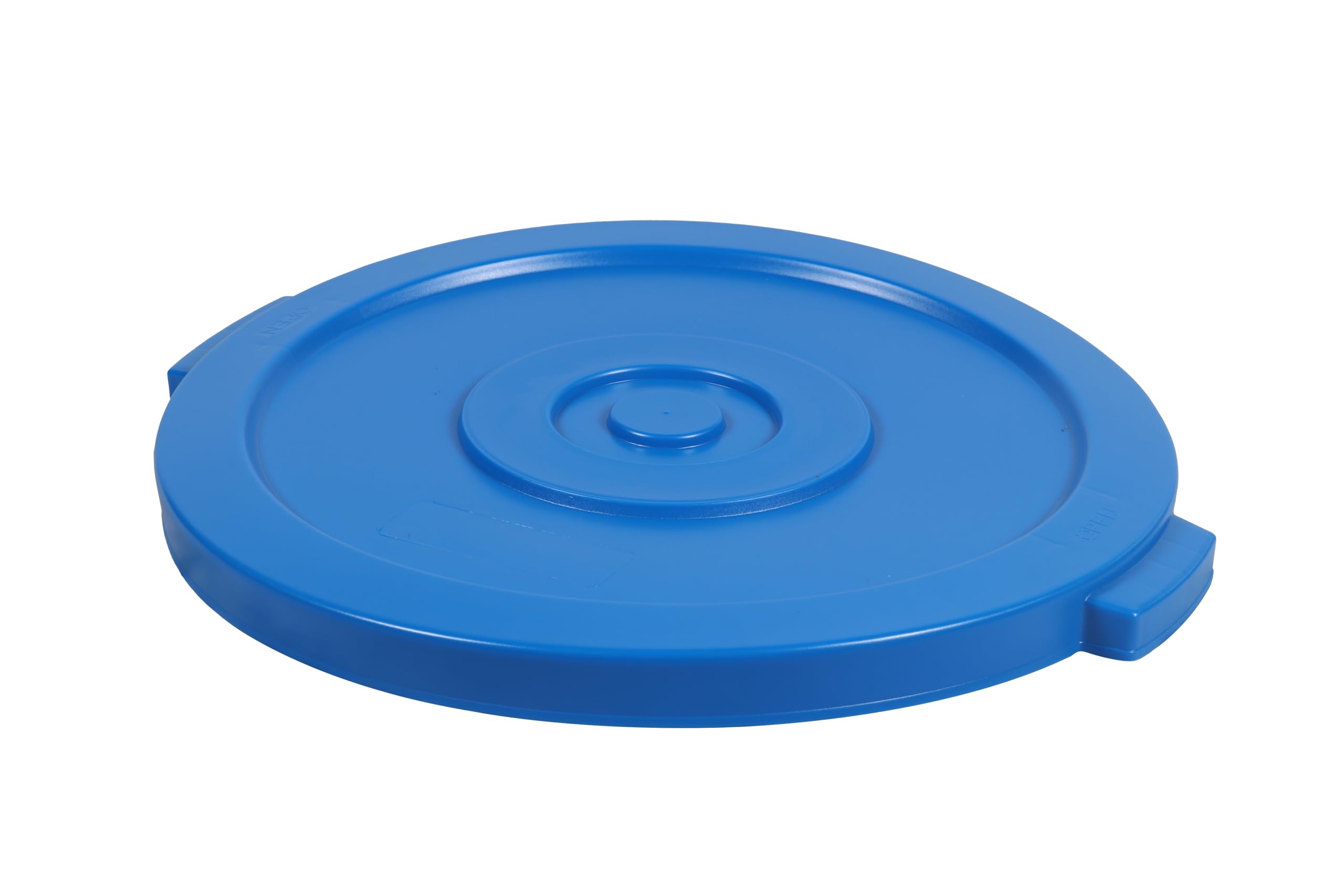 20 Gallon Round Trash Can Lid - Blue Plastic Wastebasket Cover for Kitchen, Bathroom & Office Garbage Bin | Durable & Secure Fit