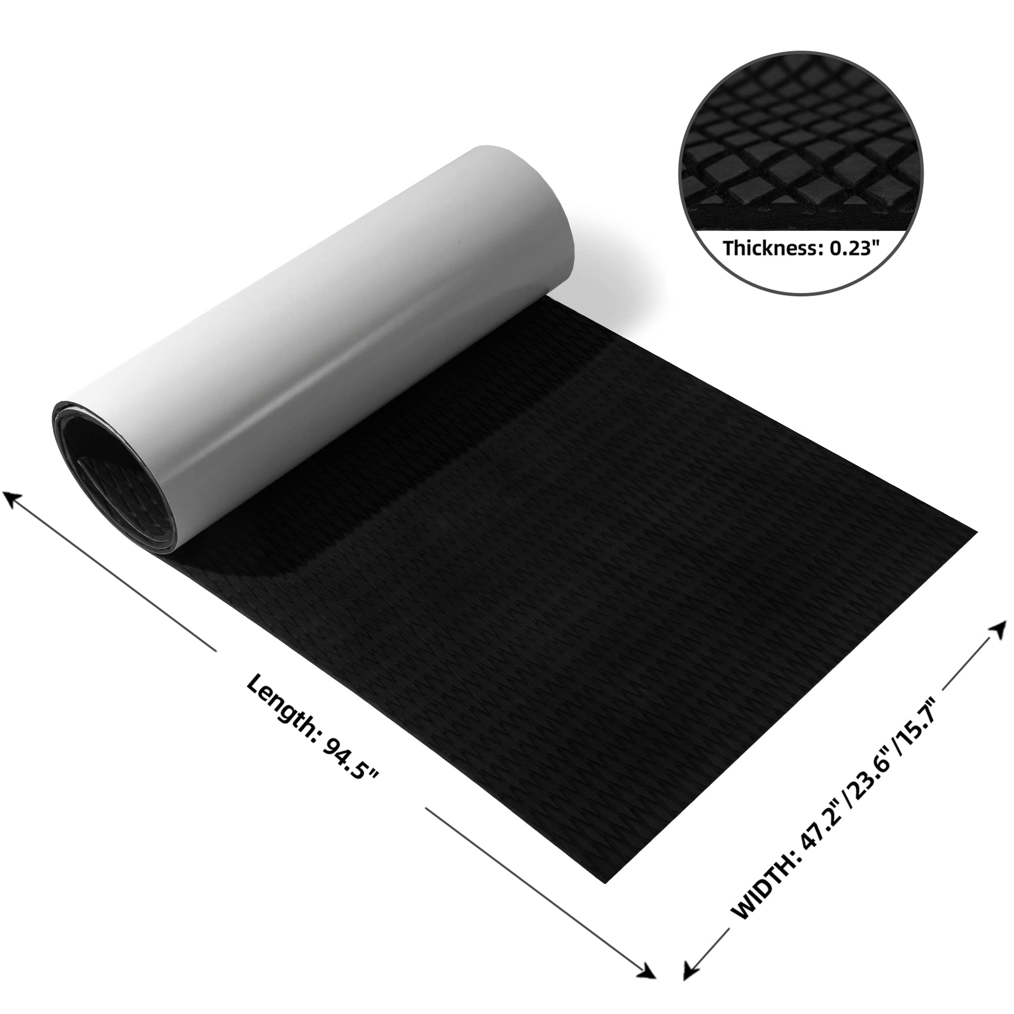 Premium EVA Foam Boat Decking Mats - Non-Slip Marine Flooring for Boats, Yachts, Kayaks & RVs (94.5
