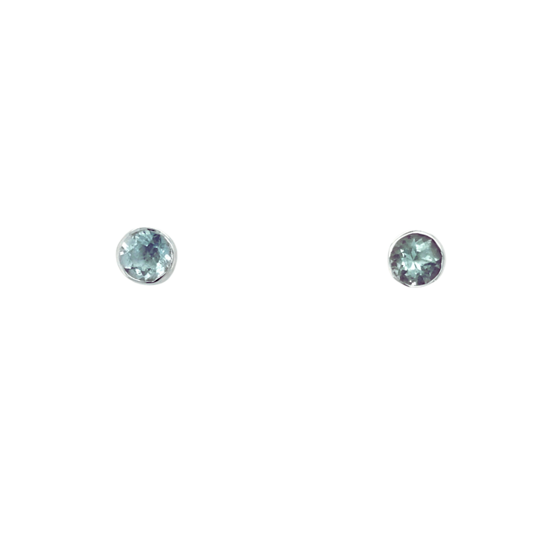 Aquamarine Stud Earrings for Women - Sterling Silver 925 Hypoallergenic Earrings - Perfect for Everyday Wear, Gift Giving & Special Occasions