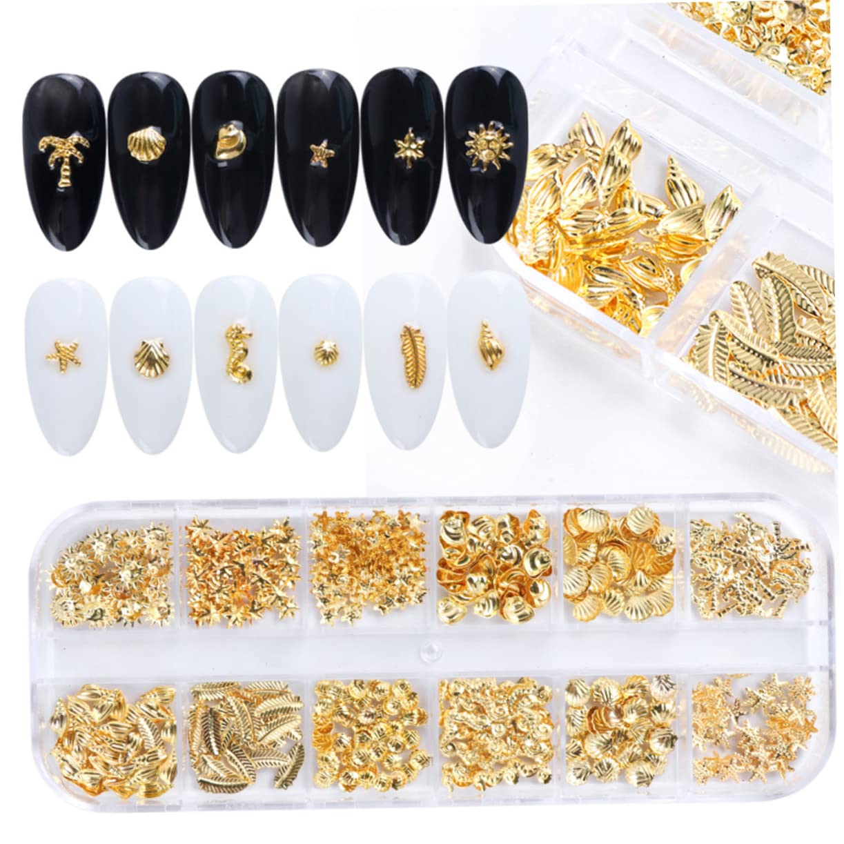 3D Rhinestone Nail Art Stickers - Gold Snowflake Nail Jewelry Decorations for Christmas, DIY Nail Charms & Alloy Nail Accessories | Perfect for Holiday Parties, Festive Nail Designs, and Gift Giving