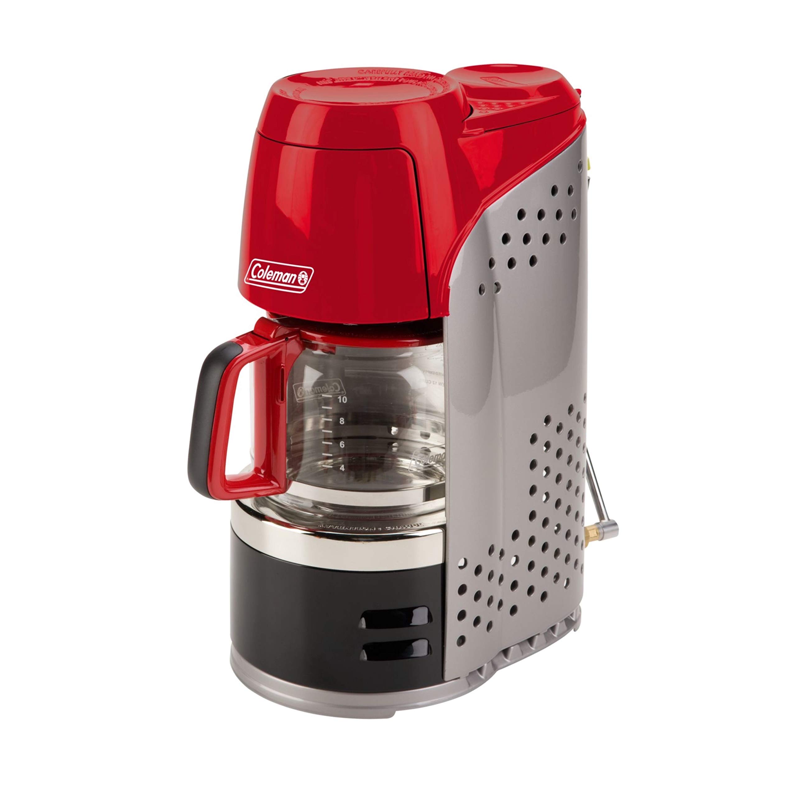 Coleman Propane QuikPot Coffee Maker with InstaStart Ignition - 4500 BTUs, Brews 10 Cups in 18 Minutes - Perfect for Camping, Hunting, Tailgating, RV Trips & Outdoor Adventures - Portable Coffee Solution for Backpacking, Fishing & Emergency Preparedness