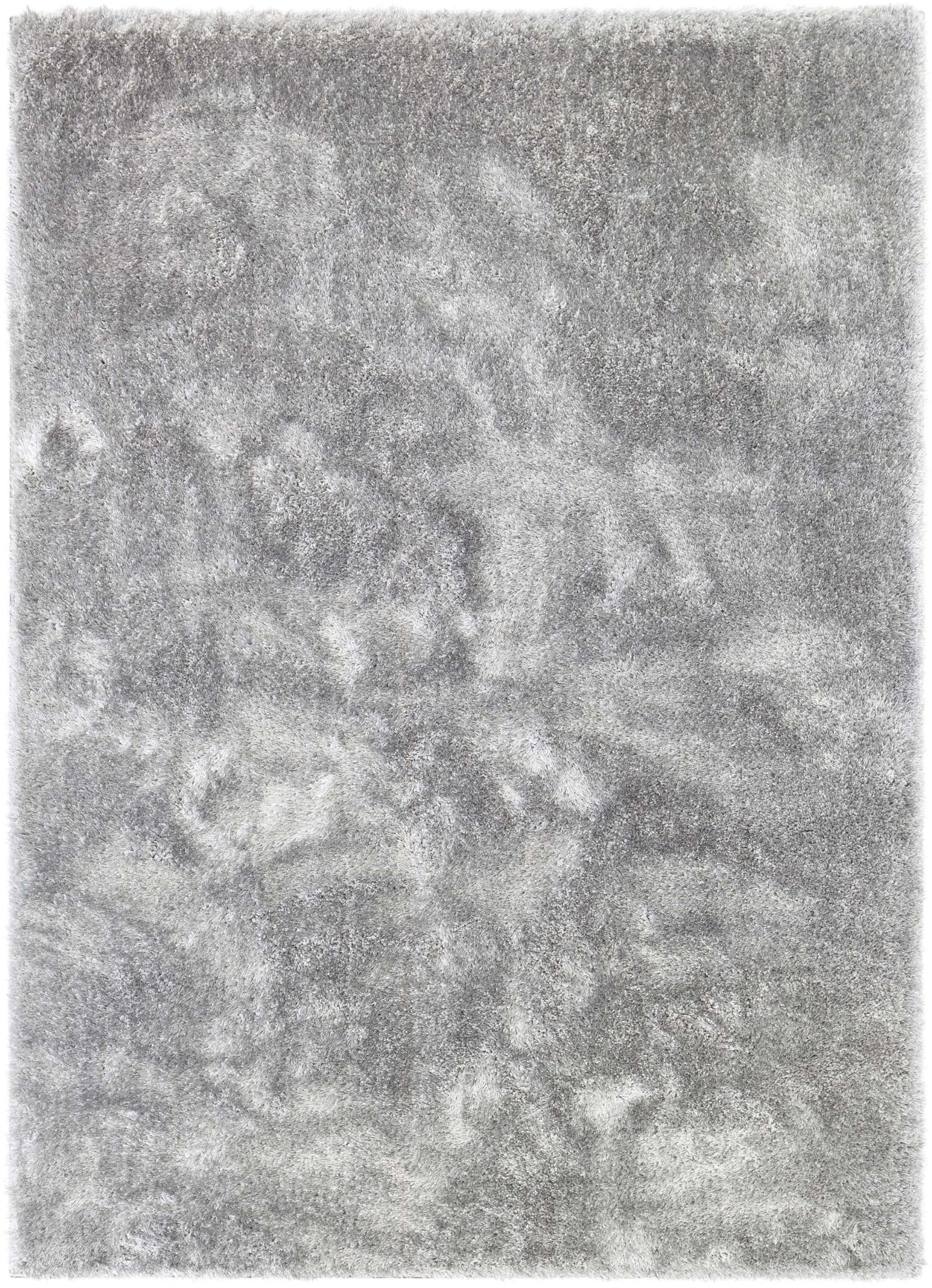 Well Woven Feather Collection Liza Shag Rug – Silver, 5'3
