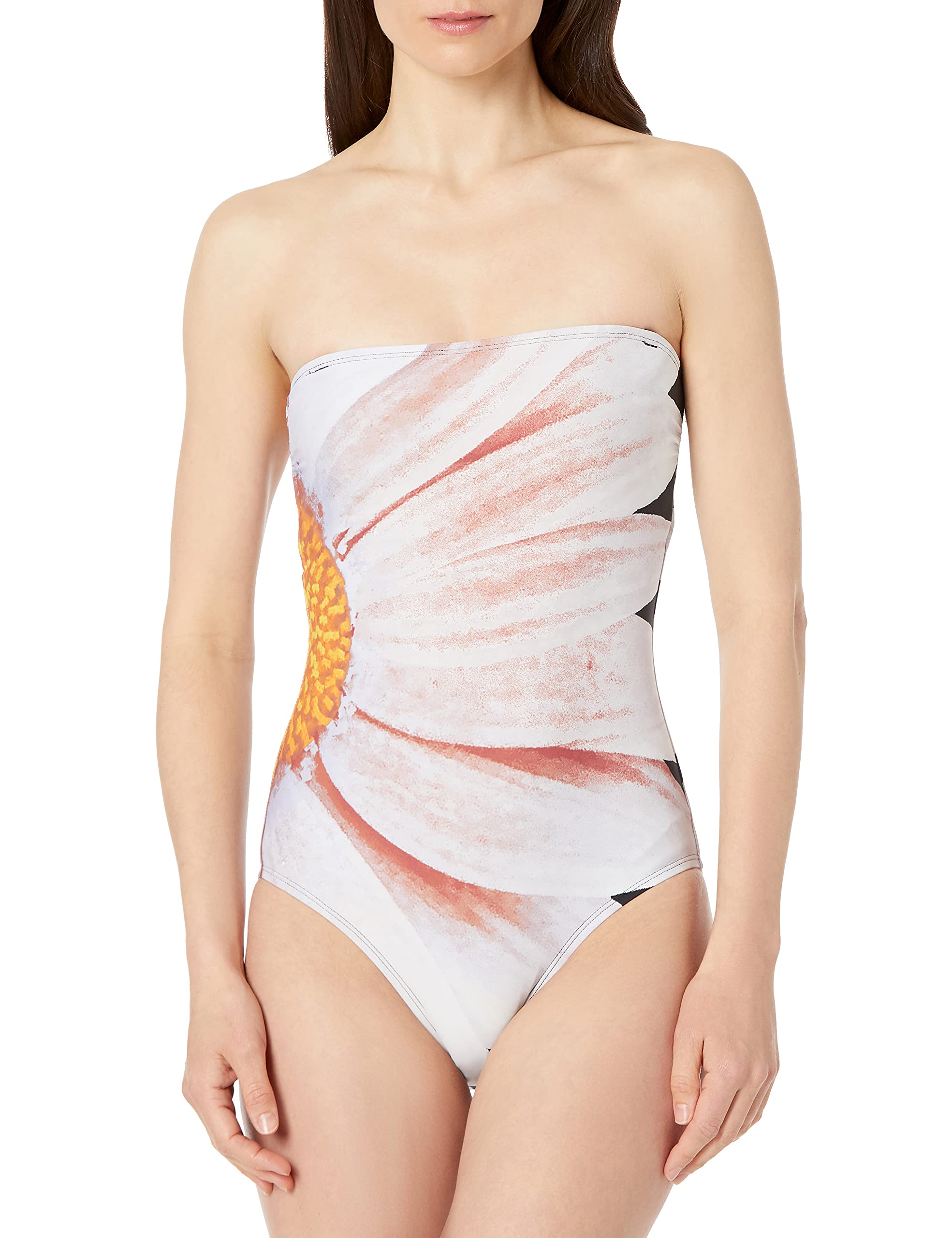 Calvin Klein Women's Tummy Control Bandeau One Piece Swimsuit - Slimming Swimwear for Beach, Pool & Vacation | Comfortable & Stylish Design