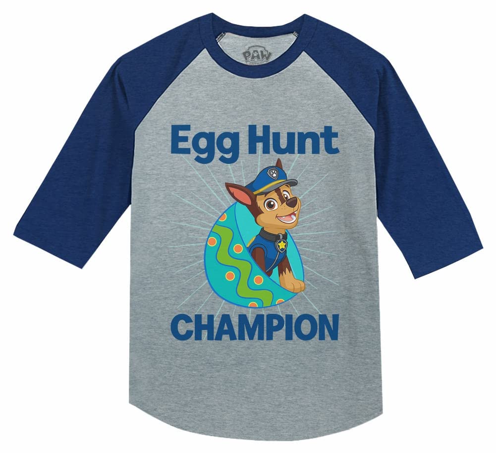 Tstars Easter Kids Shirt - Chase 3/4 Sleeve Baseball Jersey for Toddlers - Cute Spring Outfit for Easter Egg Hunts & Family Photos