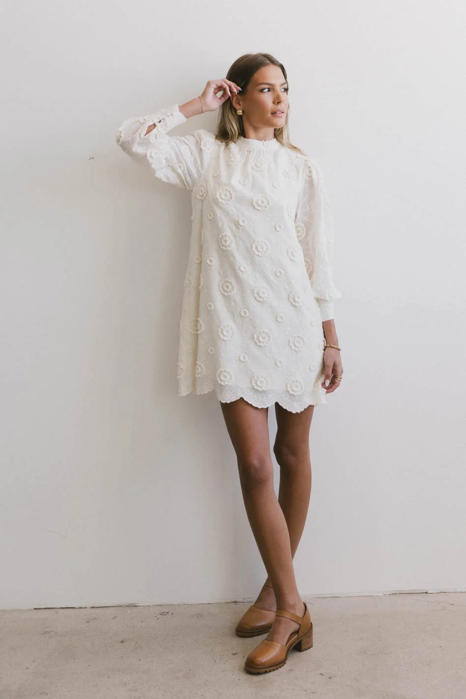 Evie Textured Floral Mini Dress for Women - Summer Party Cocktail Dress - FINAL SALE | Perfect for Beach Vacations, Date Nights & Special Occasions