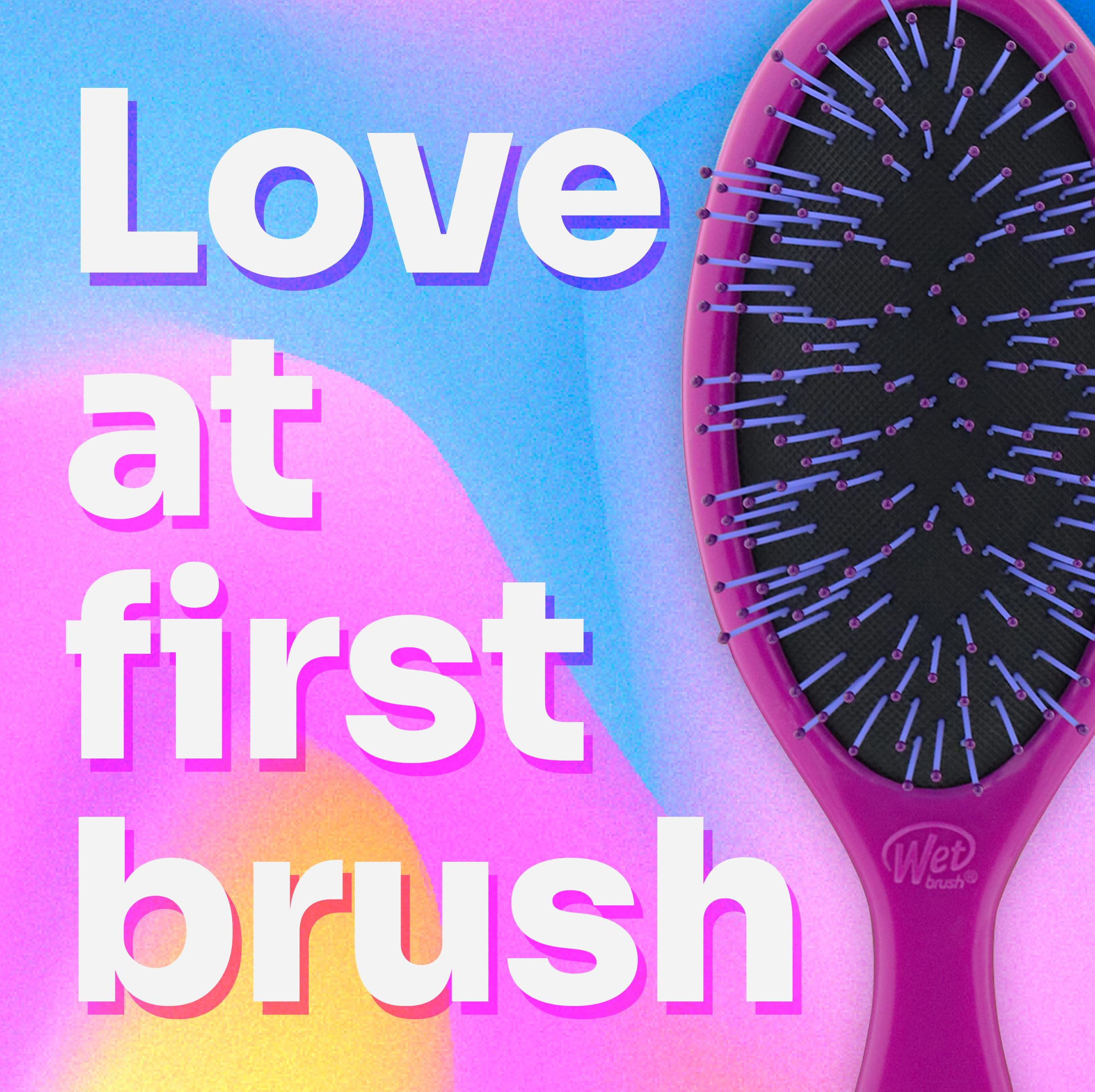 Wet Brush Original Detangling Hair Brush Purple - Gentle Flexible Bristles for Curly, Straight, Thick & Wavy Hair - Tangle-Free Styling Brush for Women & Men - Perfect for Daily Hair Care, Salon Styling & Travel