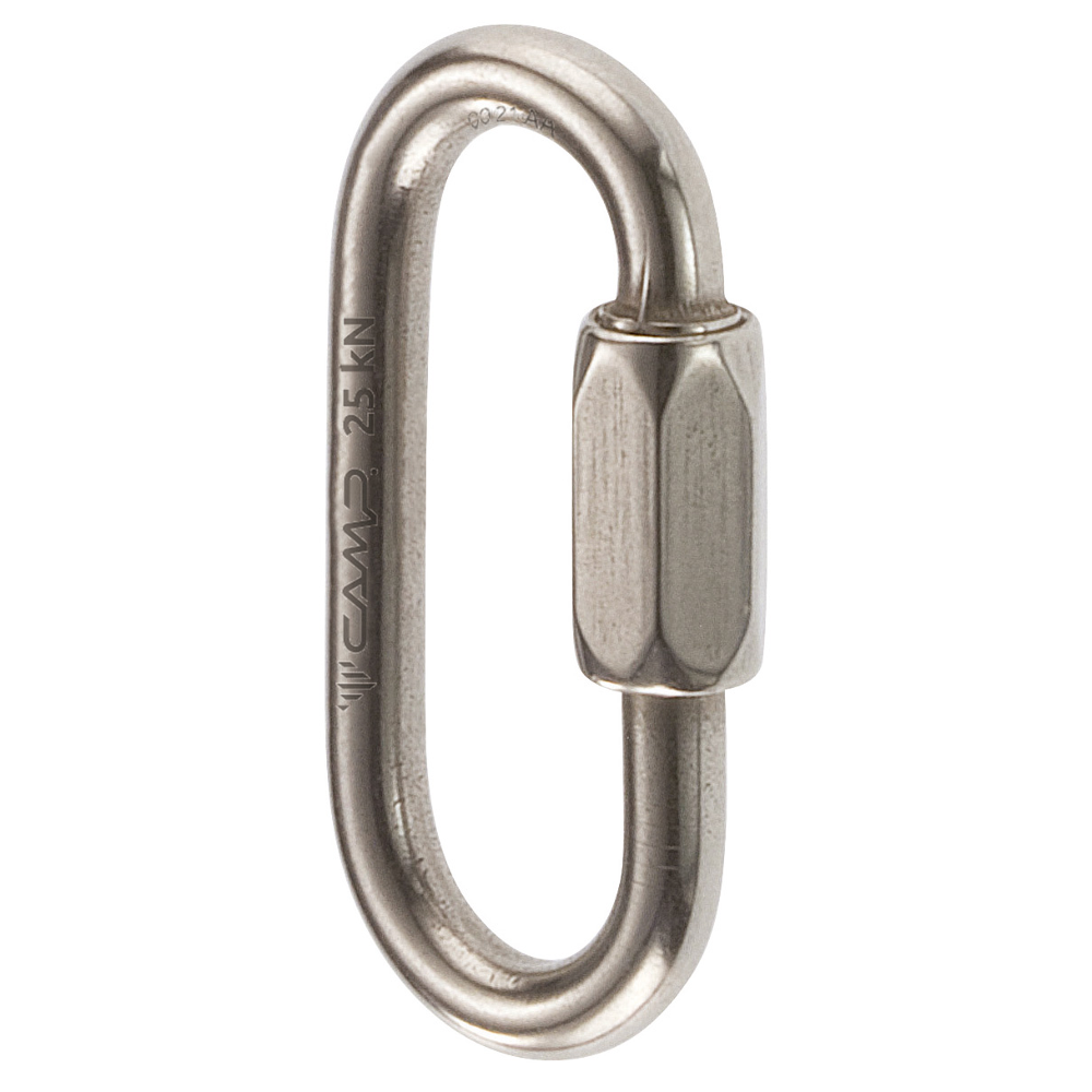 CAMP Oval Mini Link - Stainless Steel Quick Connect Carabiner for Climbing, Hiking & Outdoor Gear - Heavy Duty D-Shaped Clip for Safety & Convenience