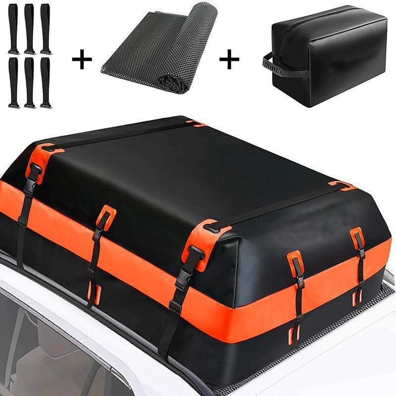 21 Cu Ft Waterproof Car Roof Cargo Bag - Heavy Duty Travel & Road Trip Storage Carrier for SUV, Sedan, Truck | Perfect for Camping, Beach Trips & Family Vacations | S3089