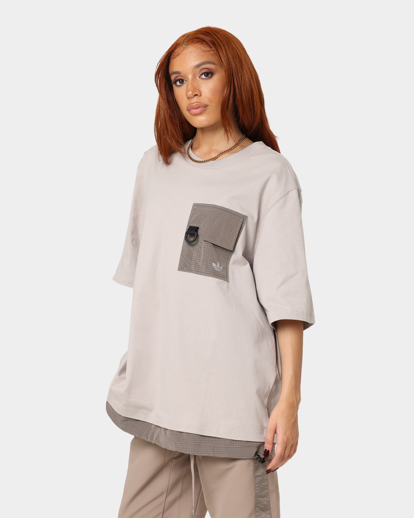 Adidas Originals Men's T-Shirt - Light Brown Casual Tee for Everyday Wear & Street Style