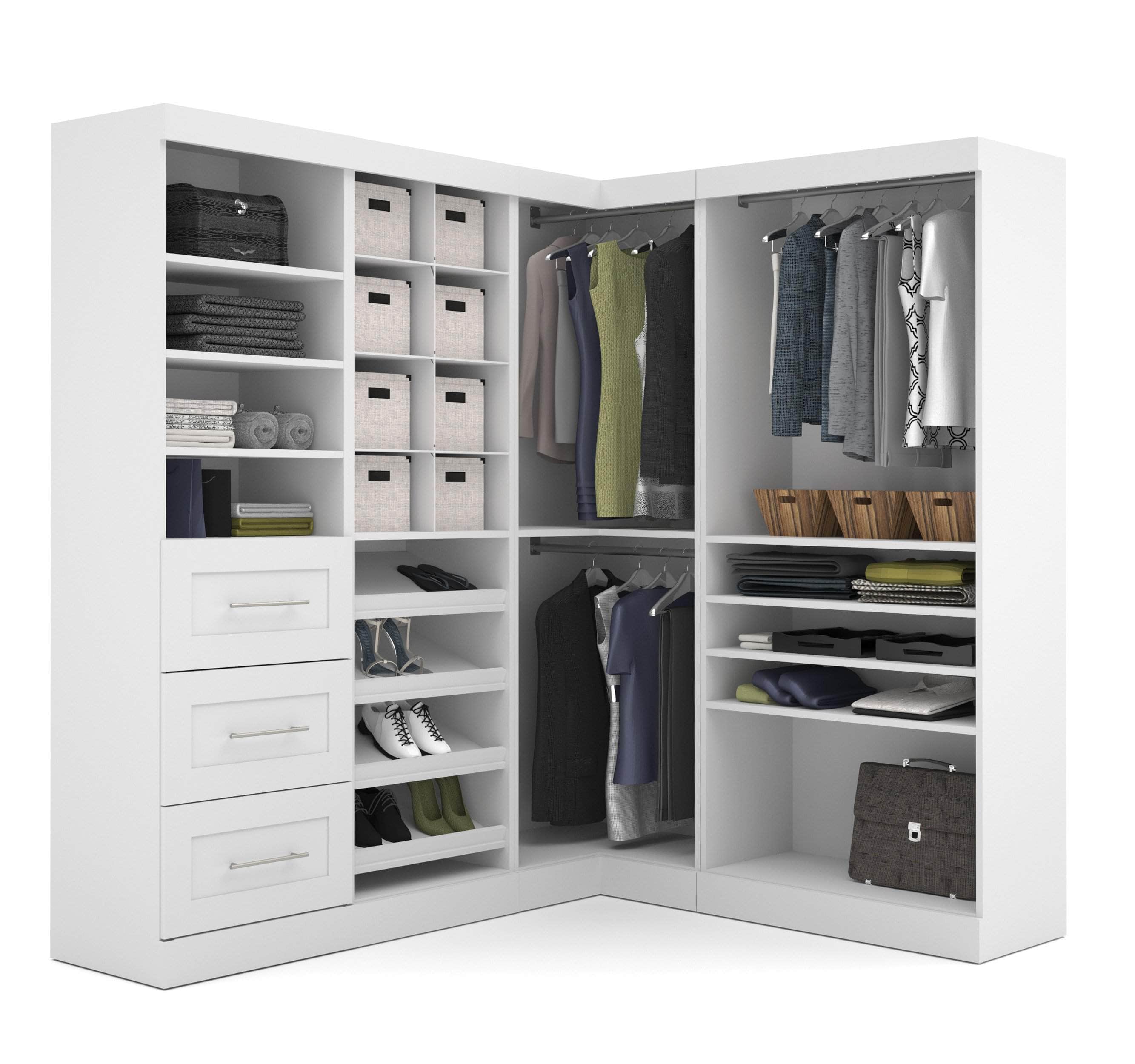 Pur 83W Walk-In Closet Organizer with 2 Color Options - Perfect for Bedroom, Dorm & Apartment Storage Solutions