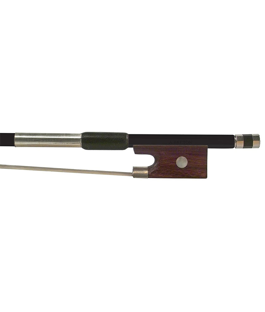 Anton Breton AB 110BK Brazilwood 4/4 Size Black Violin Bow for Students - Perfect for Beginners & School Orchestra Practice