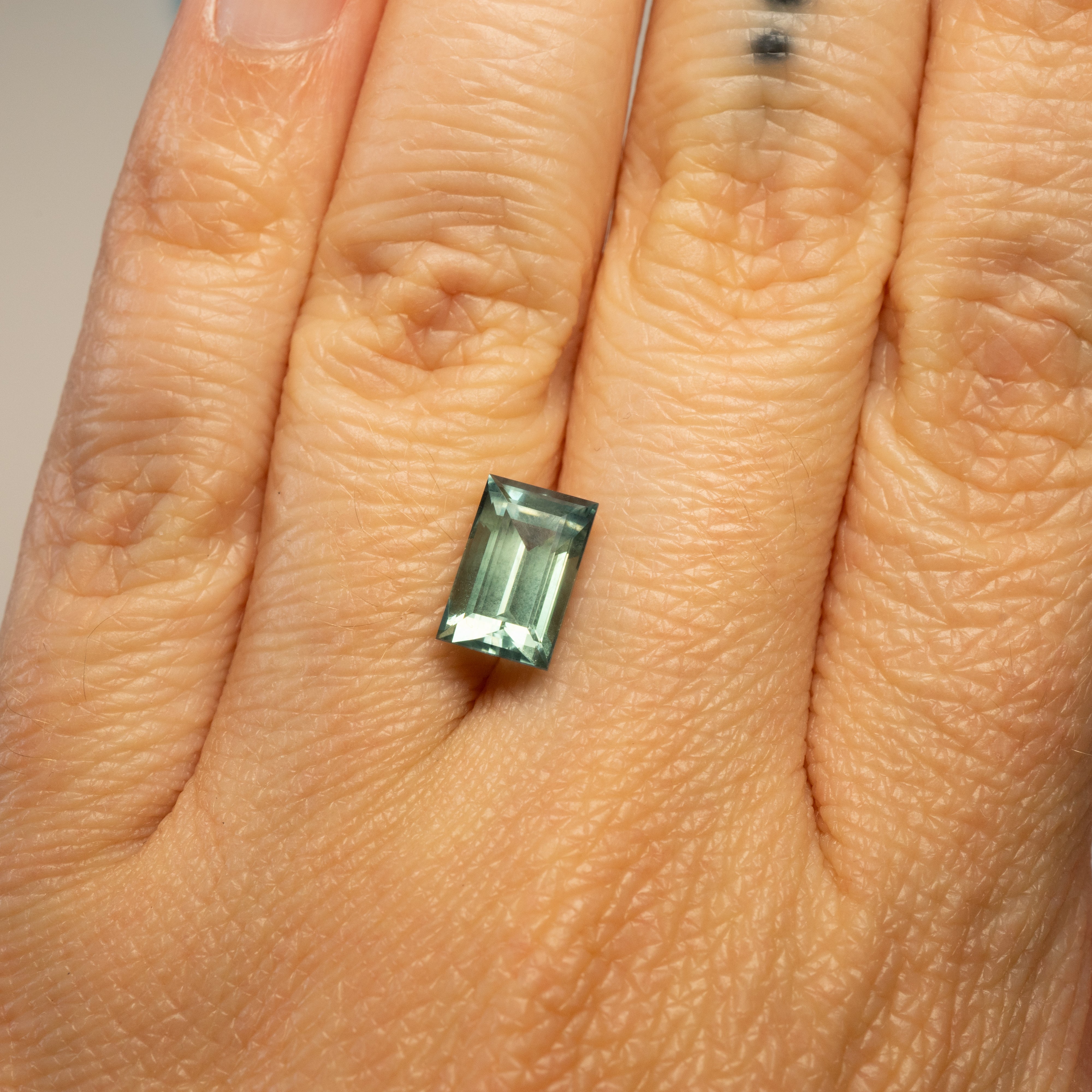 3.18ct Natural Teal Step Cut Montana Sapphire | Unheated Gemstone for Engagement Rings & Fine Jewelry