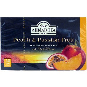 Ahmad Herbal Tea Bags - Peach & Passion Fruit Flavor, 40 Count (20 Bags x 2 Packs) | Caffeine-Free Relaxation Tea for Stress Relief & Evening Wellness | Perfect for Afternoon Tea Time, Meditation or Bedtime Routine