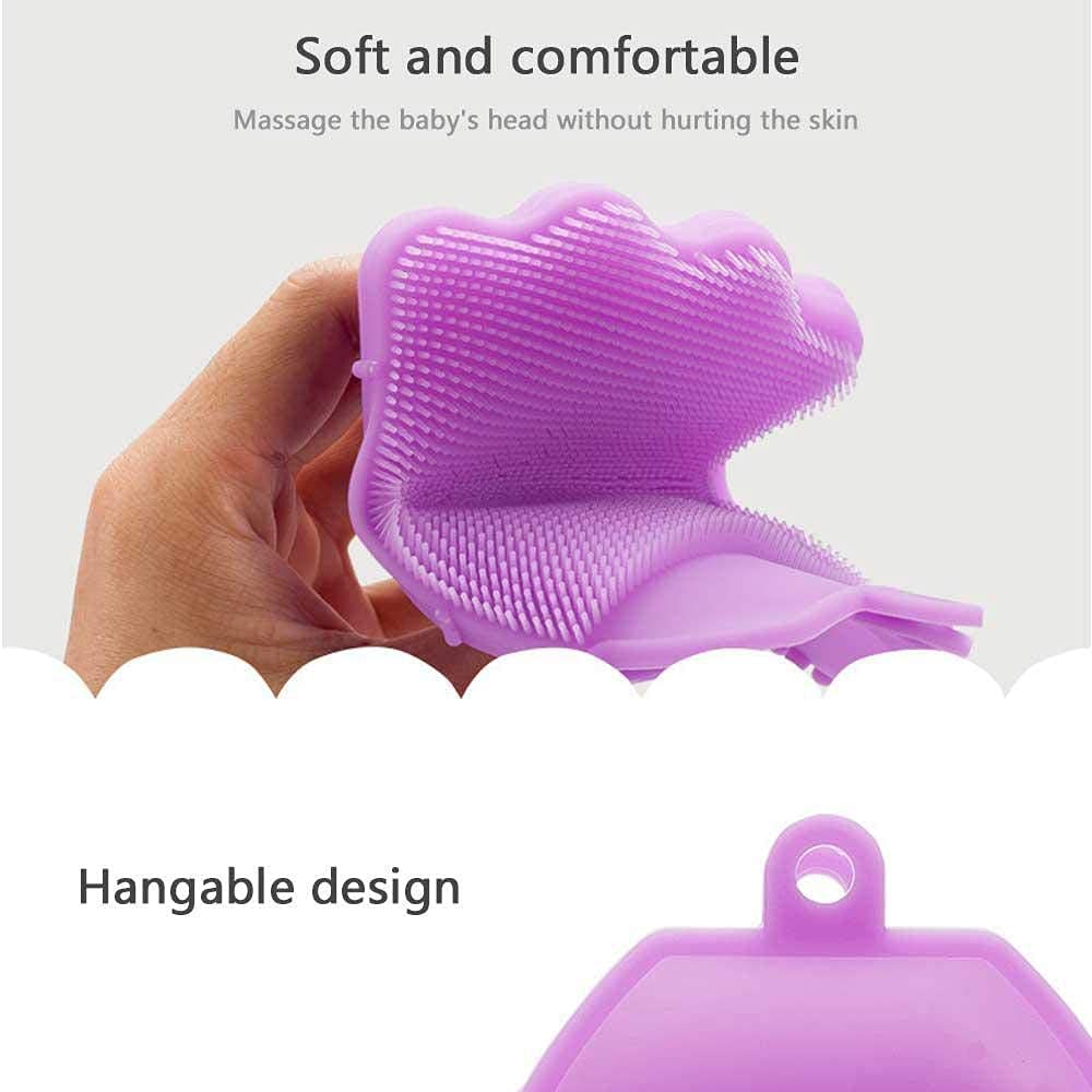 MASTANO Silicone Body Scrubber & Exfoliating Brush - Super Soft Shower Loofah with Rebound Sponge for Deep Cleansing - Skin Care for Women, Men & Kids - Multi Color (Pack of 1) - Perfect for Daily Shower Routine, Spa Day & Sensitive Skin Care