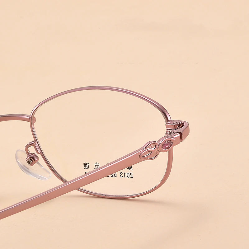 Bclear Women's Full Rim Oval Alloy Eyeglasses - Lightweight Metal Frame Glasses for Women, Trendy Oval Shape, My2013 Collection - Perfect for Office, Reading & Everyday Fashion