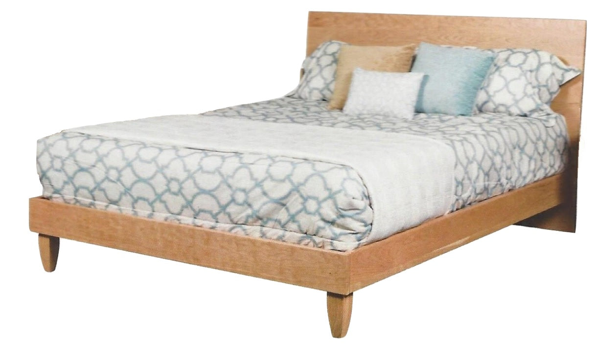 Hudson Solid Hardwood Mid Century Modern Platform Bed Frame - Queen Size Bed with Wooden Slats - Stylish Minimalist Bedroom Furniture for Small Spaces & Modern Homes