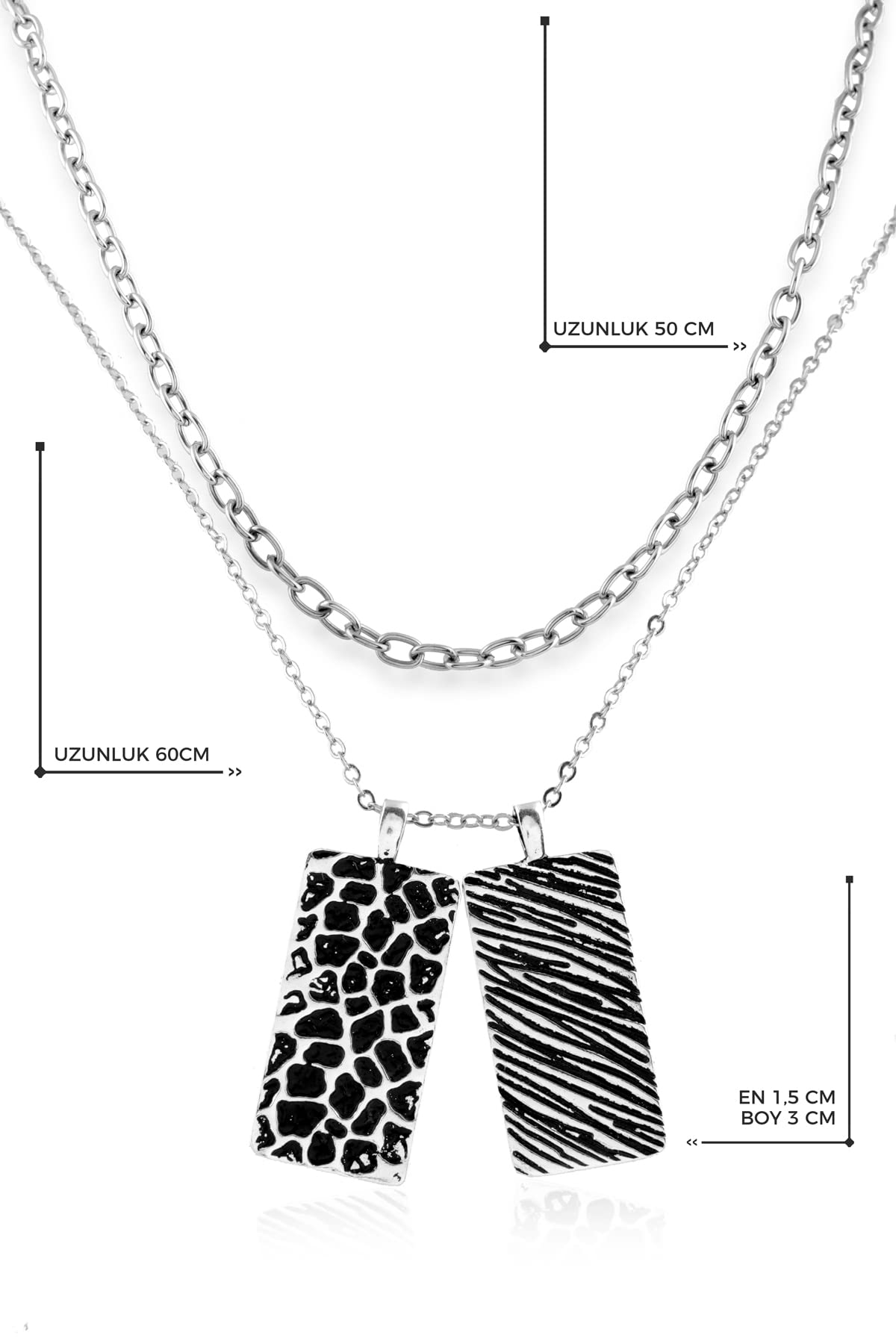 Sterling Silver Plated Double Curb Chain Box Necklace for Women - Elegant Layered Choker Jewelry Gift for Birthday, Anniversary & Valentine's Day