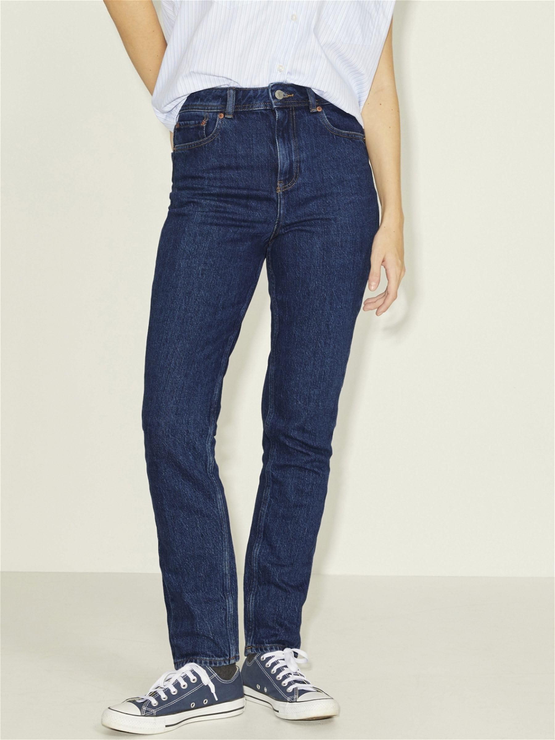 JJXX Women's High Waist Stretch Skinny Jeans - Comfortable Slim Fit Denim Pants for Casual Wear, Office & Night Out