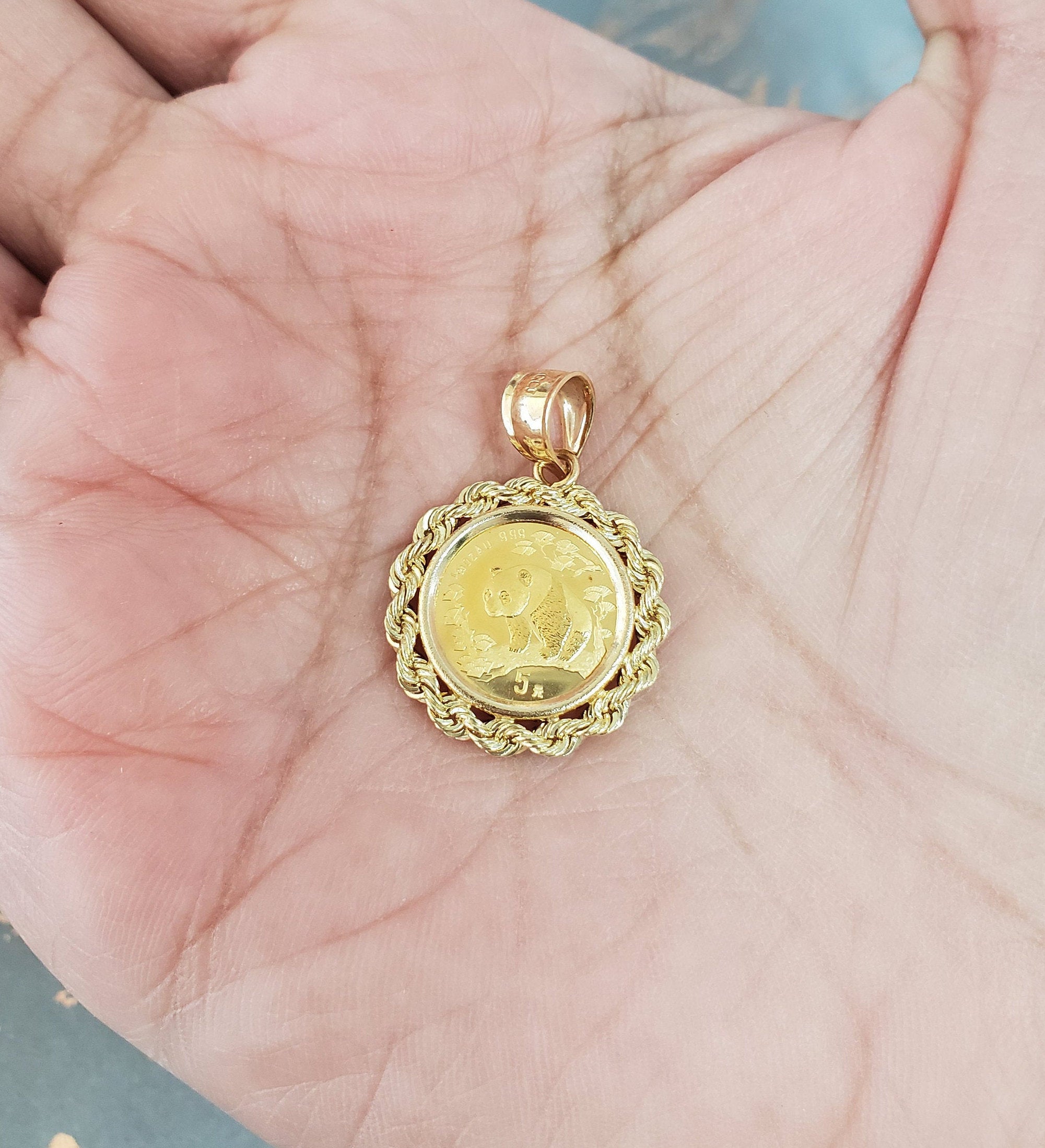 1/20 oz Fine Gold Panda Coin Pendant Necklace - 24K Solid Gold Chinese Panda Jewelry for Women & Men - Perfect for Gifts, Collectors & Fashion Accessories