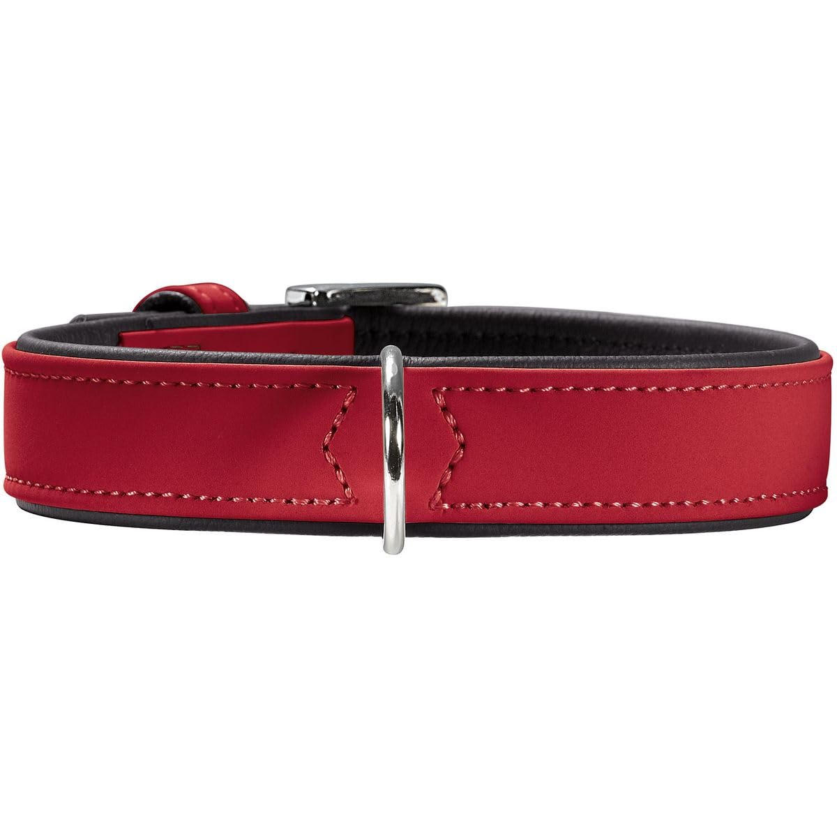Hunter Softie Dog Collar - Medium Size, Red - Comfortable & Adjustable Pet Collar for Small to Medium Dogs - Perfect for Daily Walks, Training & Outdoor Adventures