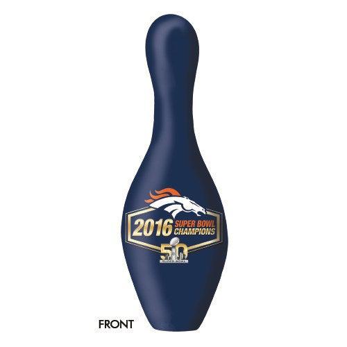 Denver Broncos Super Bowl 50 Champions Commemorative Bowling Pin - OnTheBallBowling Collectible for Sports Fans, Man Cave Decor & Game Room Accessories