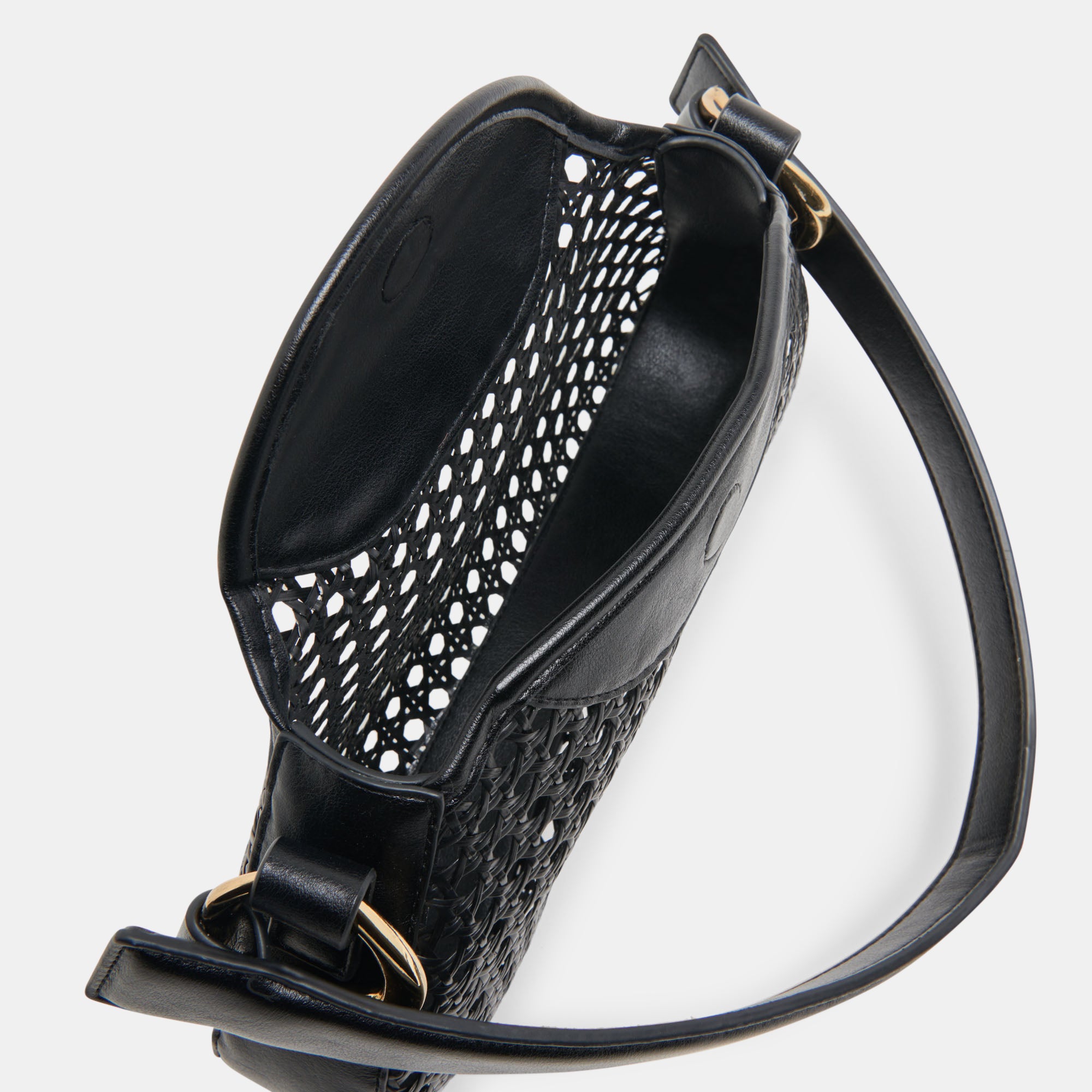 MOLENE Shoulder Bag for Women - Stylish Black Cane Crossbody Purse - Perfect for Work, Travel, and Everyday Use