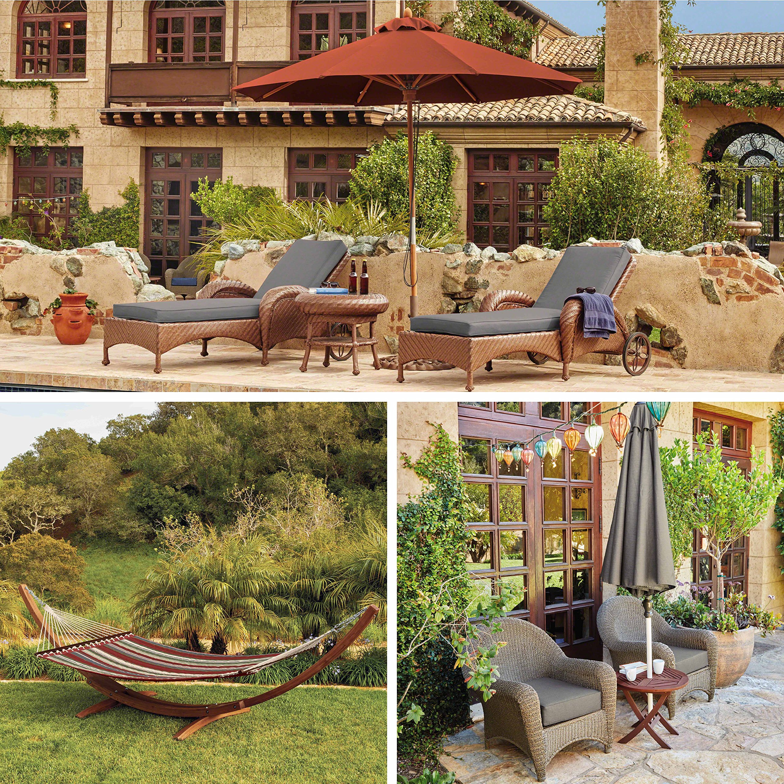 Classic Accessories Montlake 80x26 Outdoor Chaise Lounge Cushion - FadeSafe, Water-Repellent, Light Charcoal - Perfect for Patio, Poolside, and Garden Relaxation
