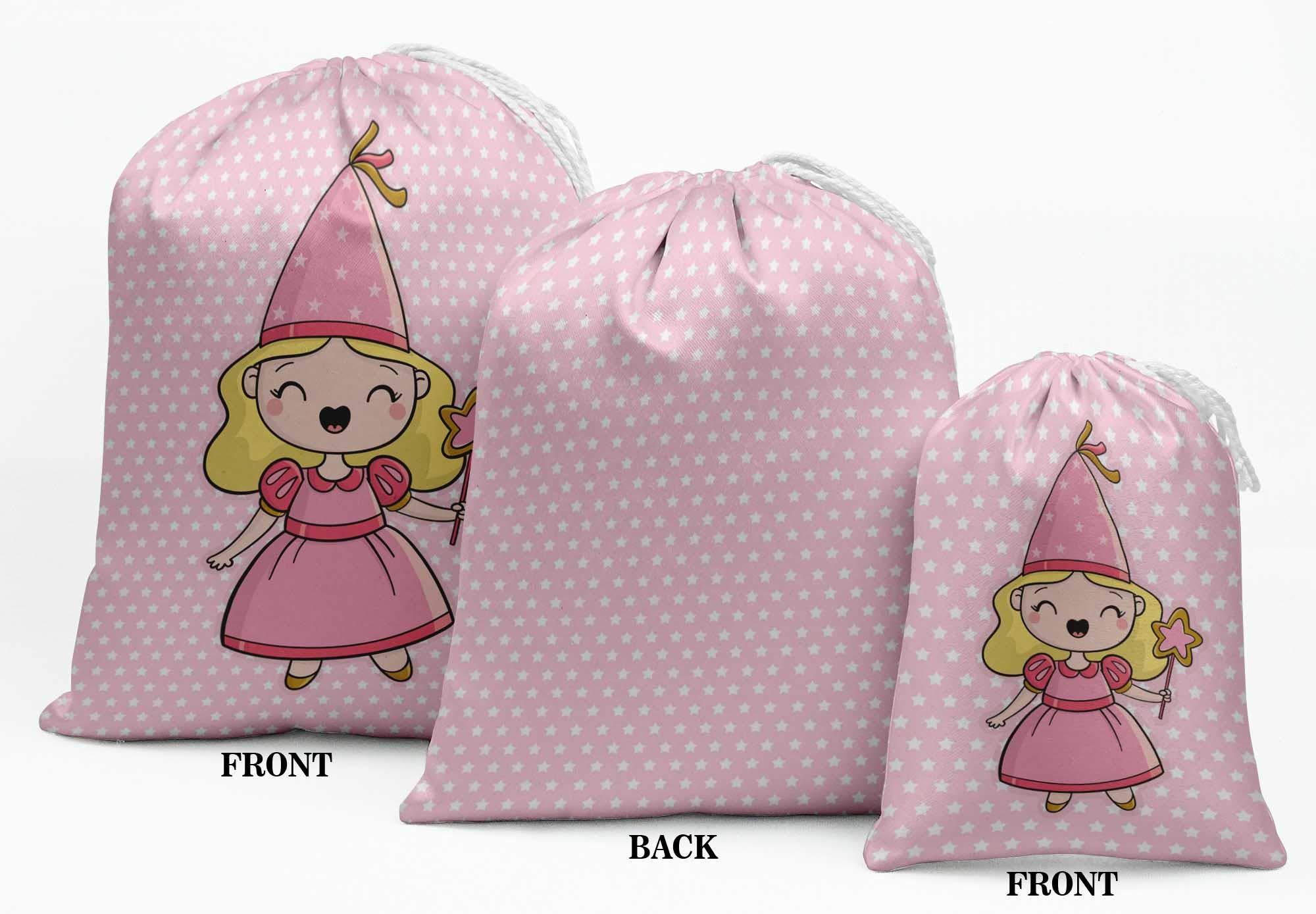 Pink Star & Fairy Birthday Party Favor Bags - 15 Pack Candy Gift Pouches for Girls' Birthday Party Decorations & Favors | Perfect for Baby Showers, Bridal Showers, and Fairy-Themed Events