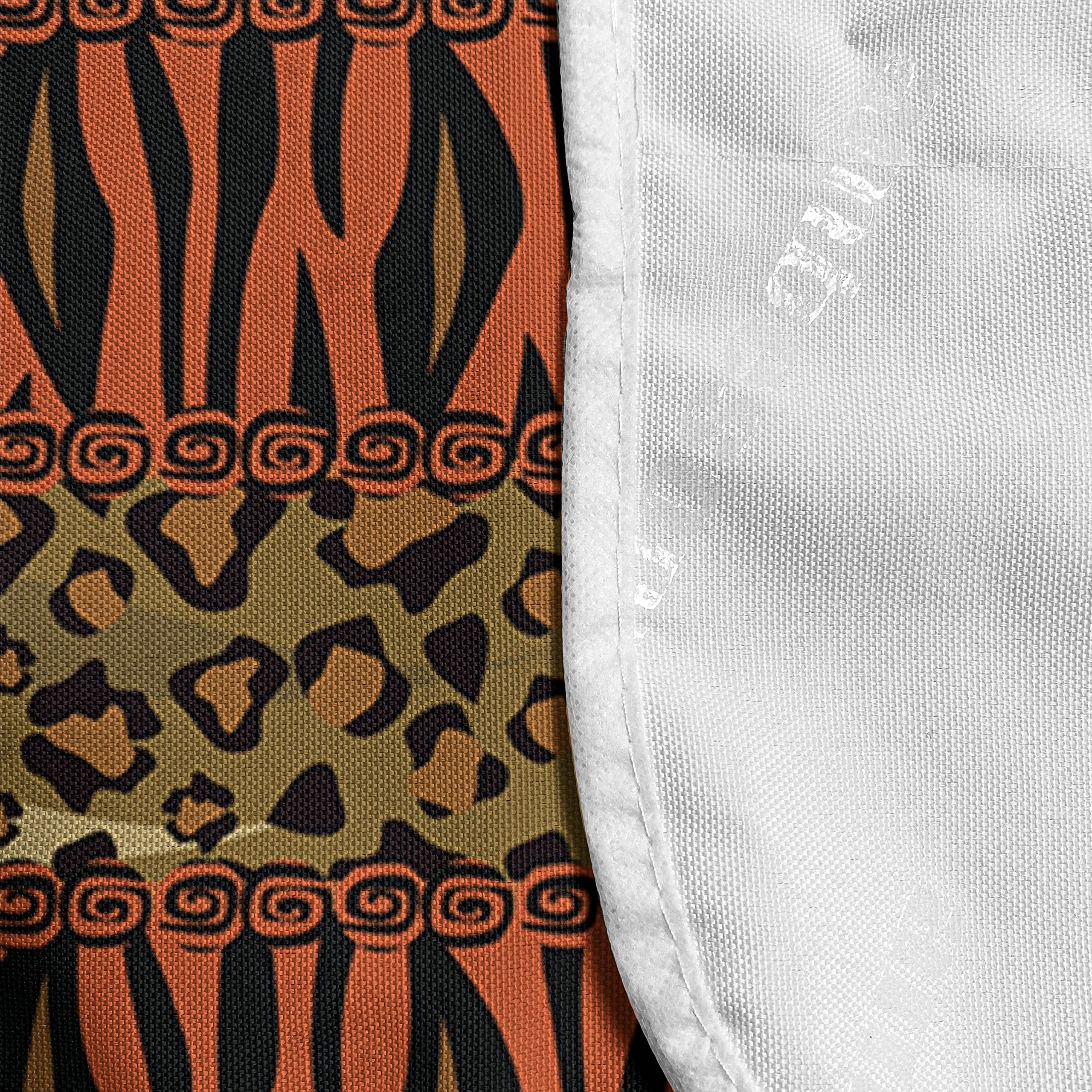 Ambesonne African Leopard Cheetah Print Microwave Cover - Waterproof Kitchen Organizer with Pockets, 36 x 12 Inches, Sepia Orange - Perfect for Safari Themed Kitchens & African Decor Lovers