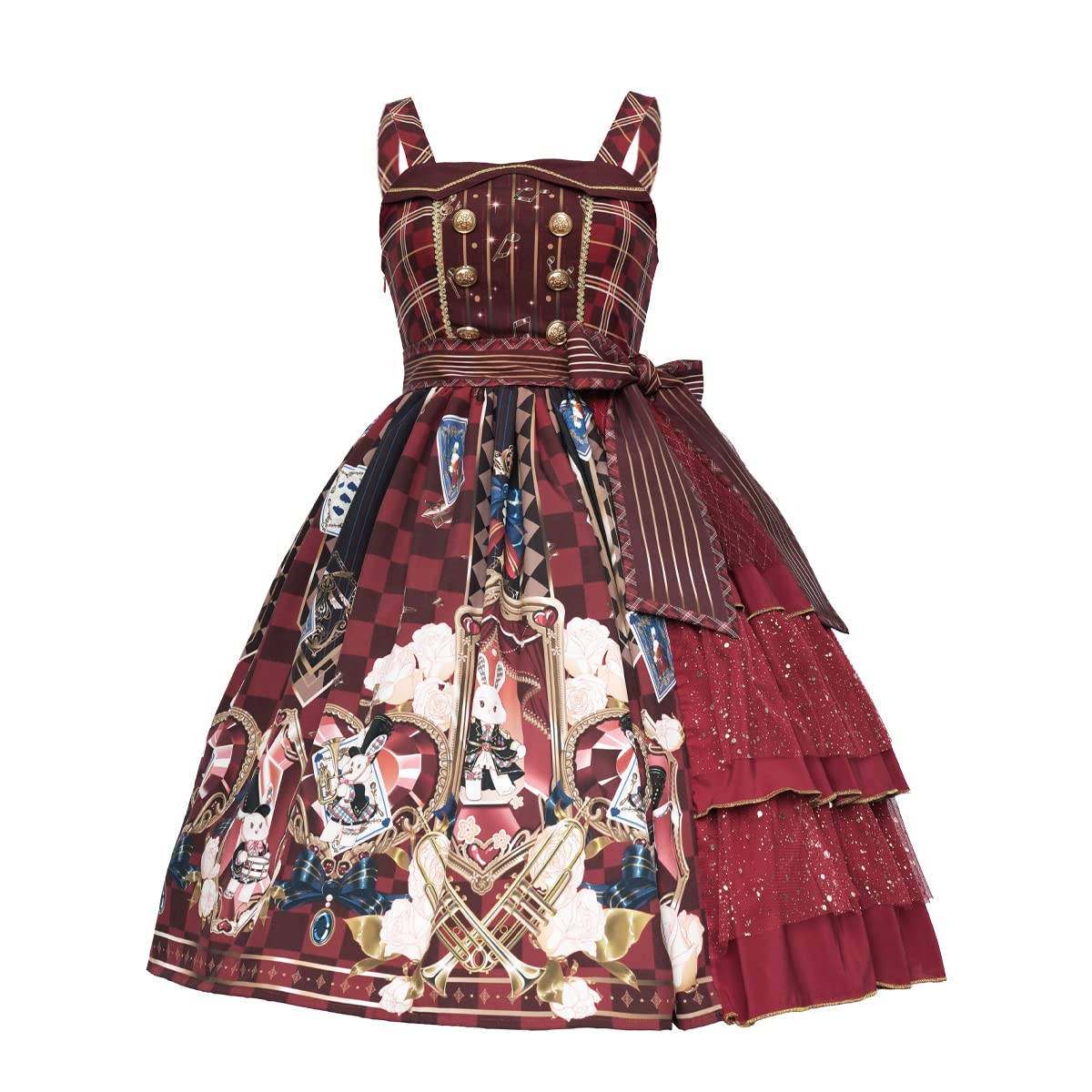 Mingyuezai Women's Gothic Dress Set - Cute Printed Princess Costume for Halloween Party (3-Piece) | Elegant Gothic Lolita Fashion for Cosplay, Themed Parties & Special Occasions